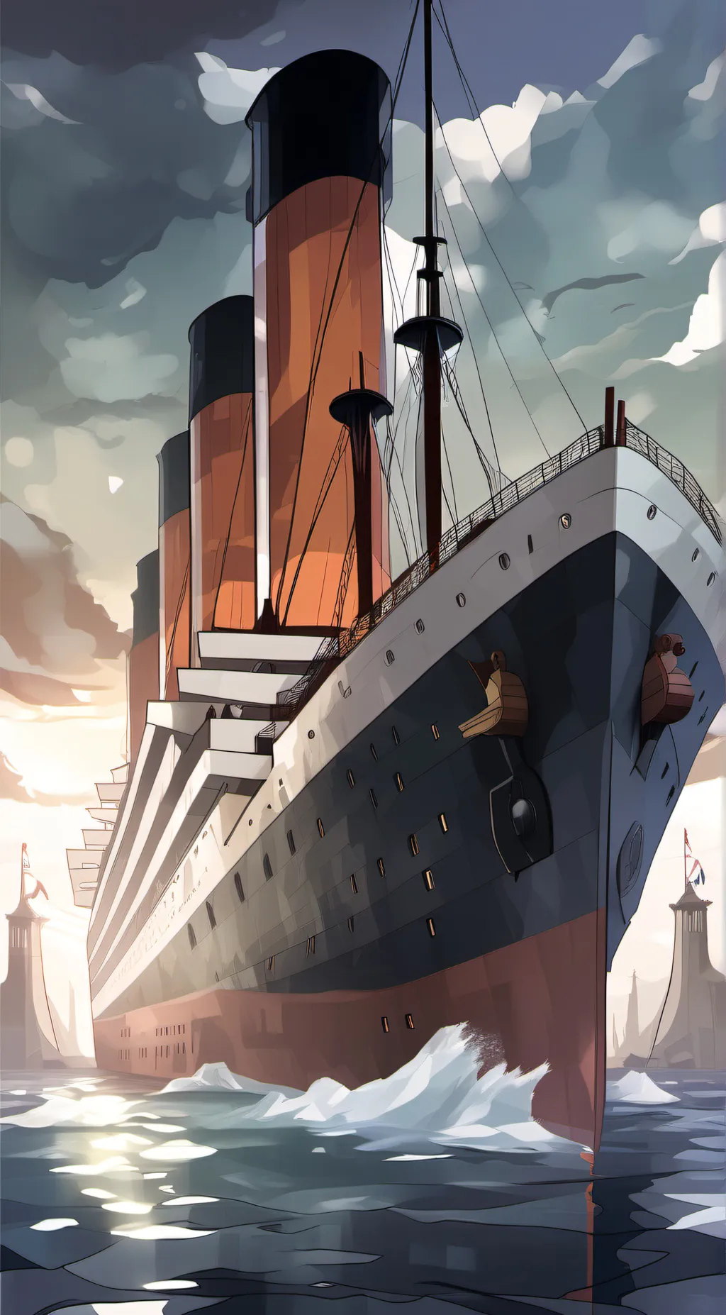 ai character: Titanic background