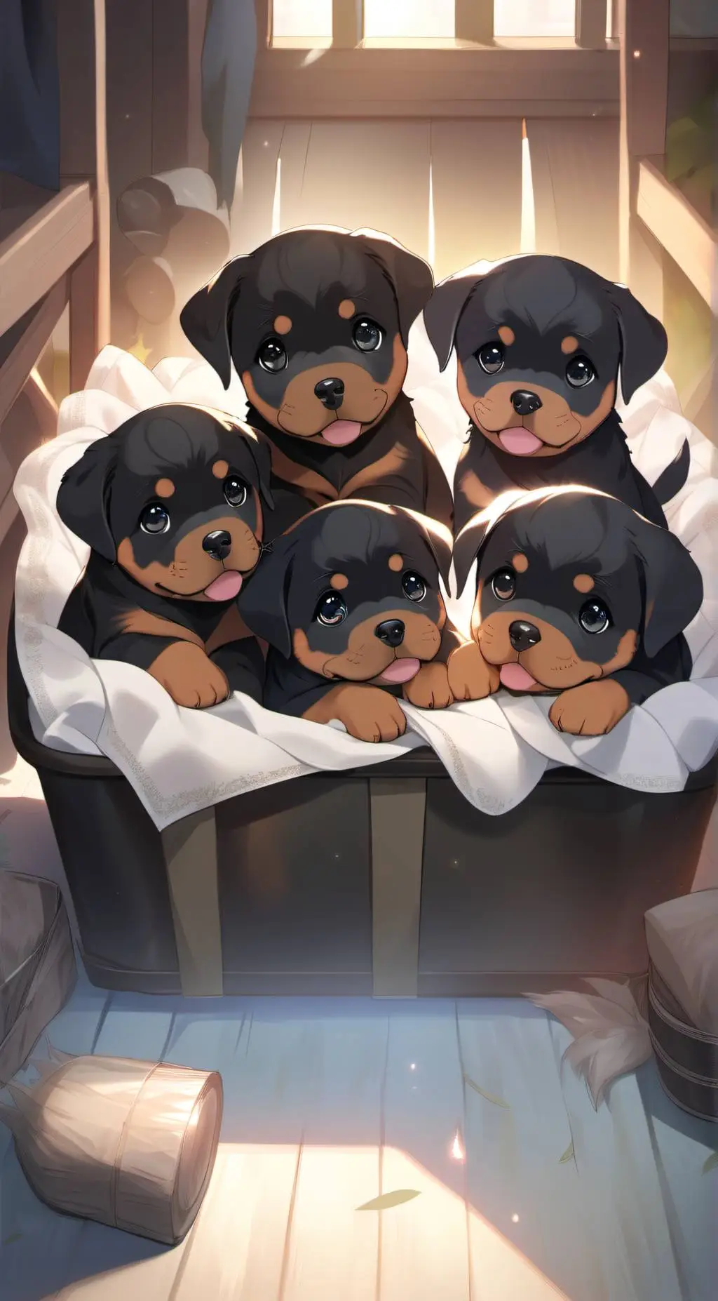 ai character: Your pups  background