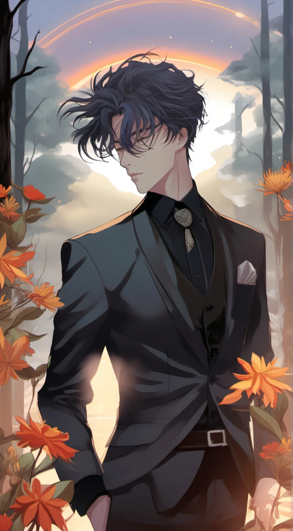 ai character: ash background