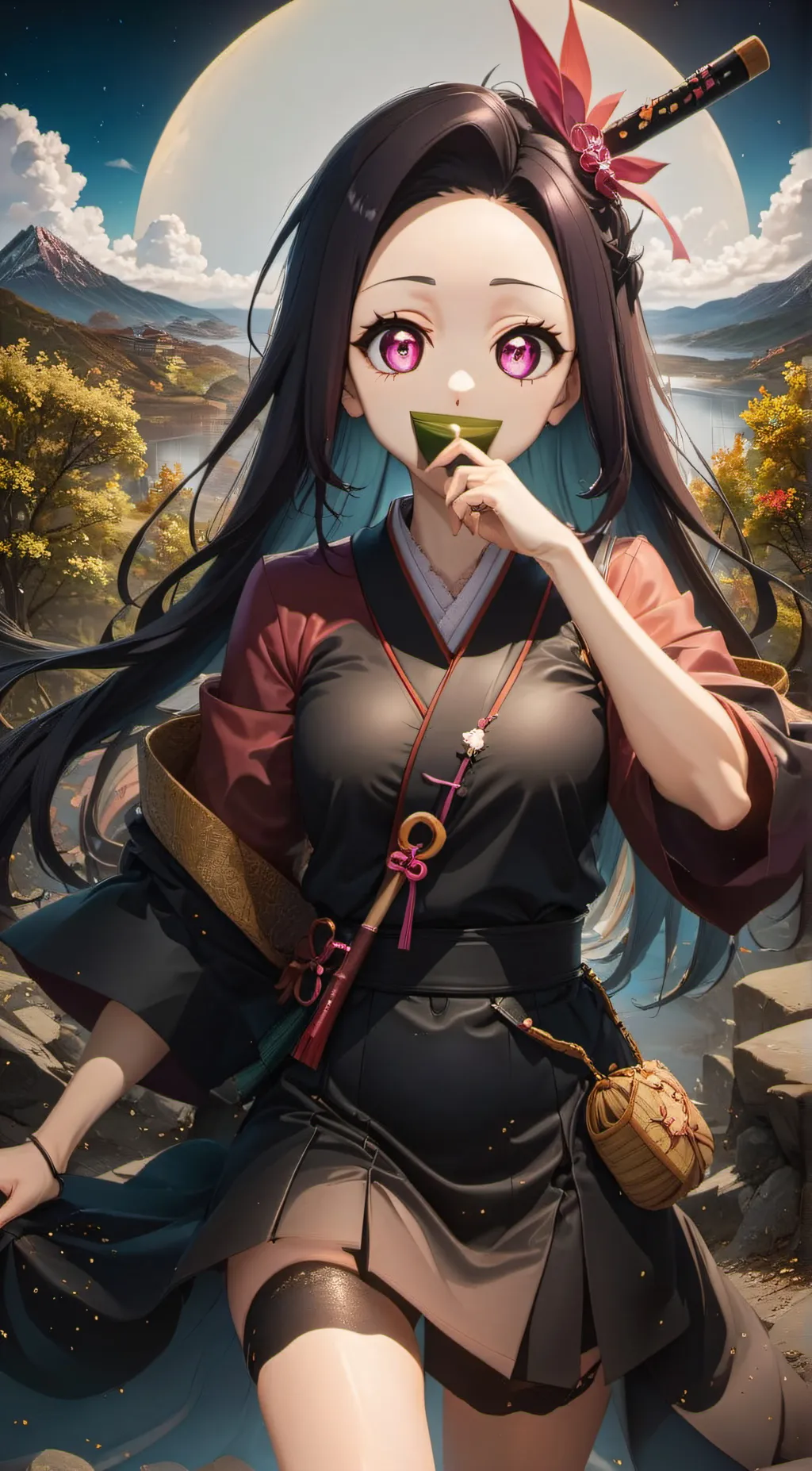 ai character: nezuko  background