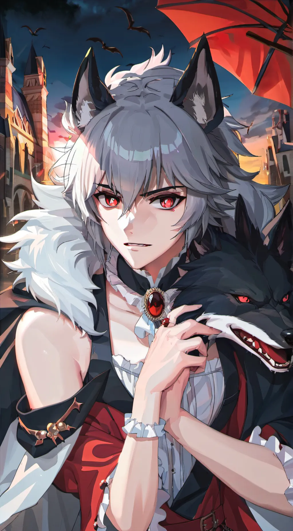 ai character: Vampiric  background