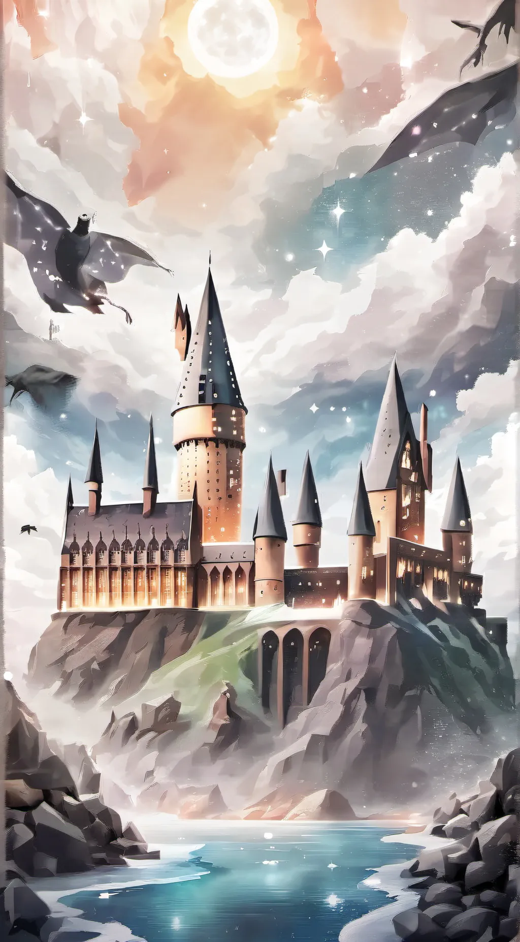 ai character: Hogwarts  background