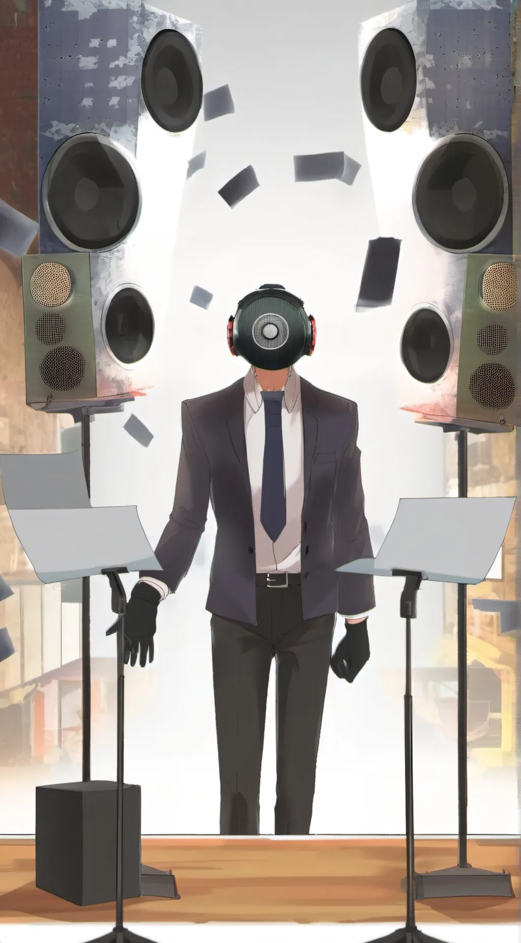 ai character: speaker man background