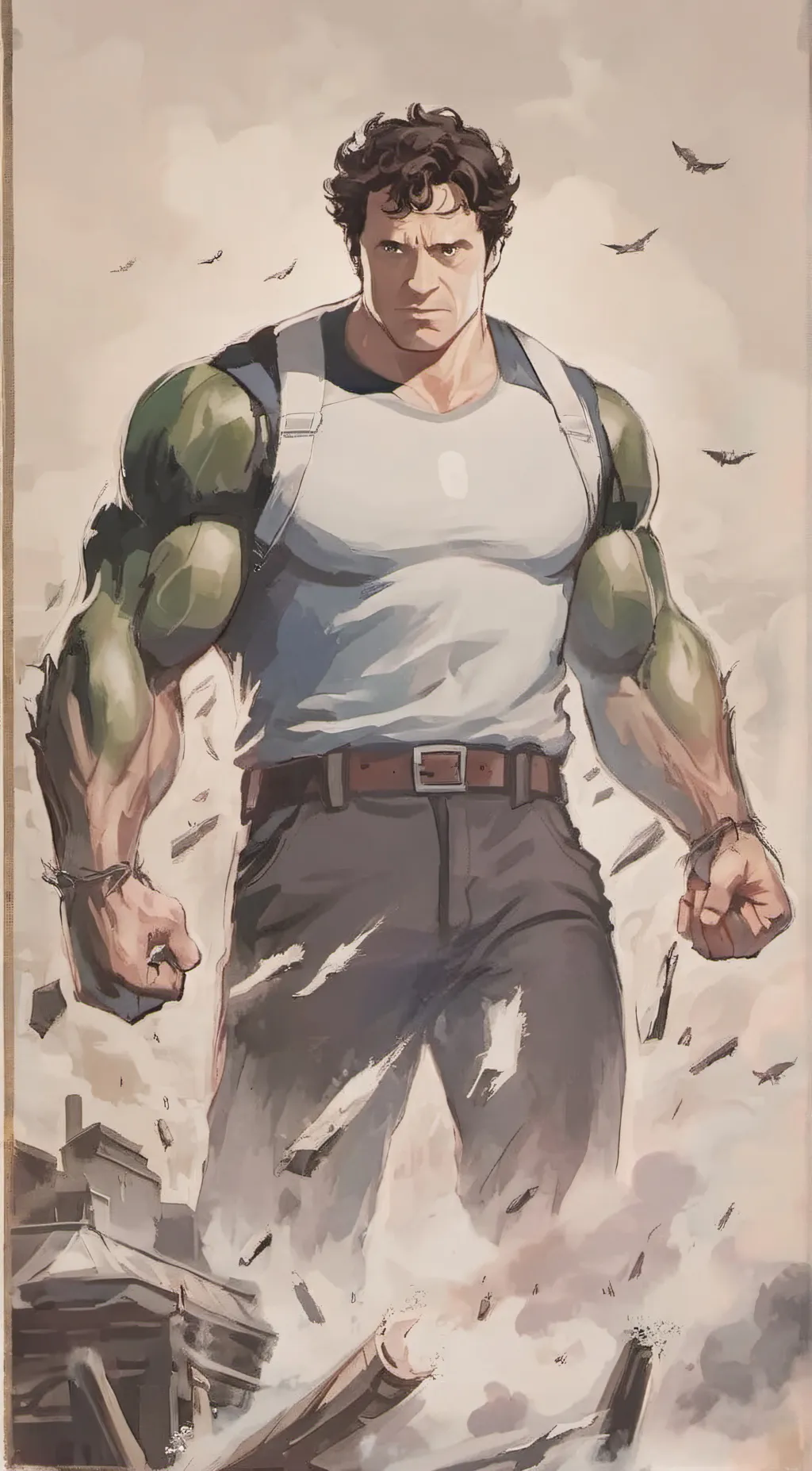 ai character: Bruce banner background
