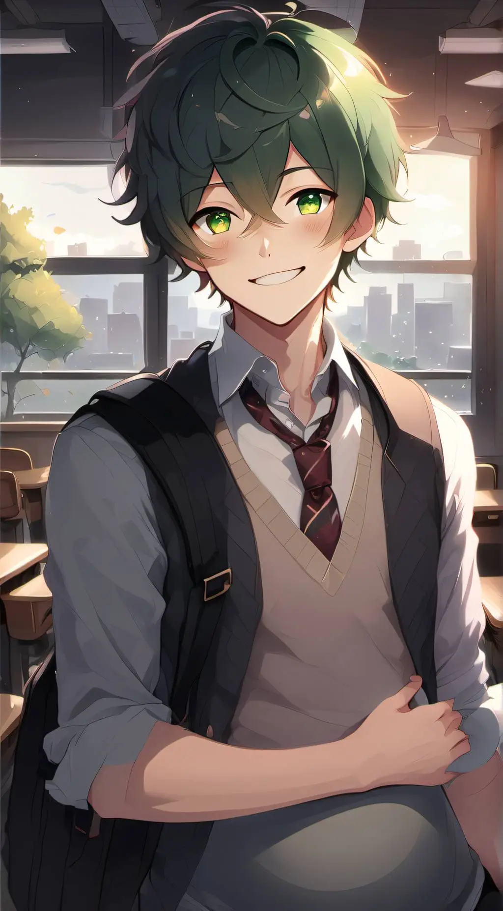 ai character: Izuku midoriya🟢 background