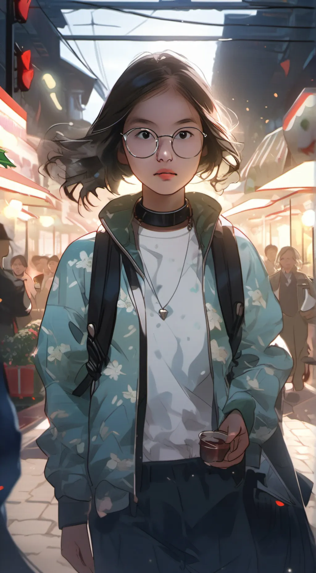 ai character: lilac background