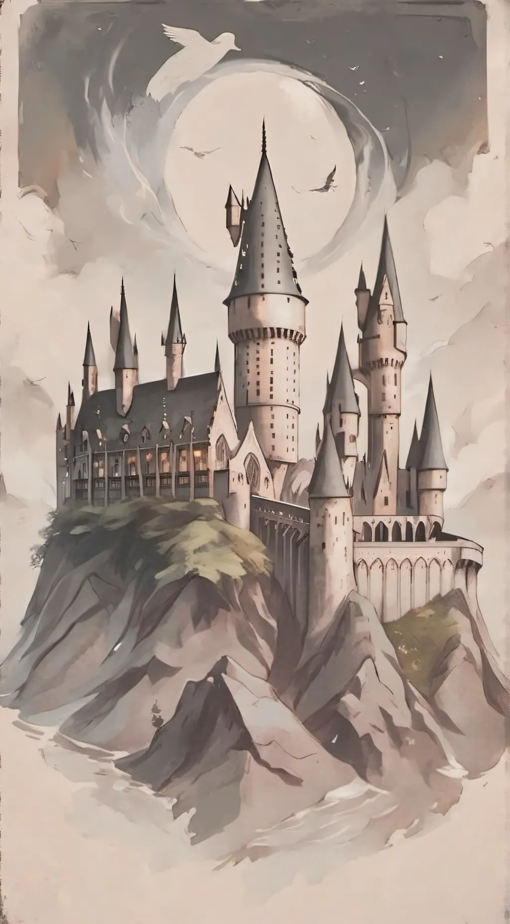 ai character: Hogwarts background