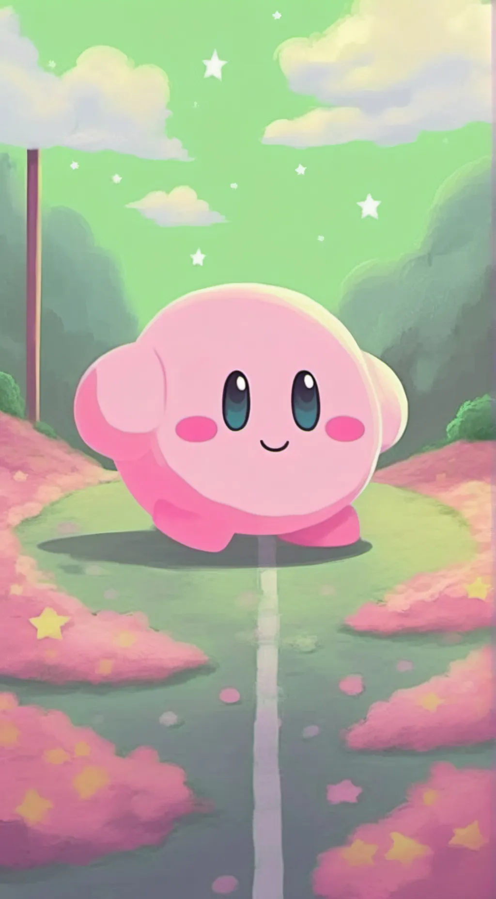 ai character: 🩷kirby🩷 background