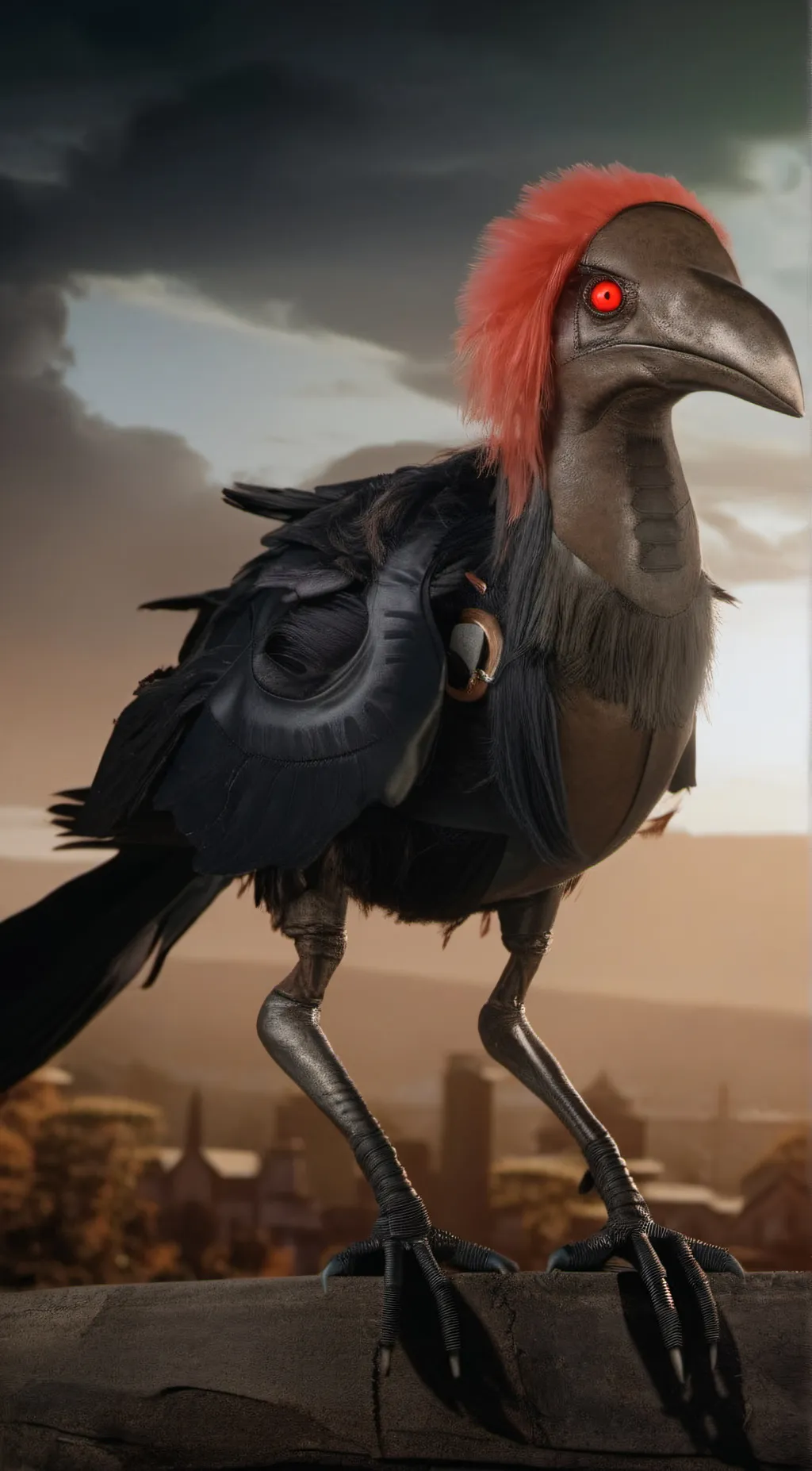 ai character: Dino bird  background