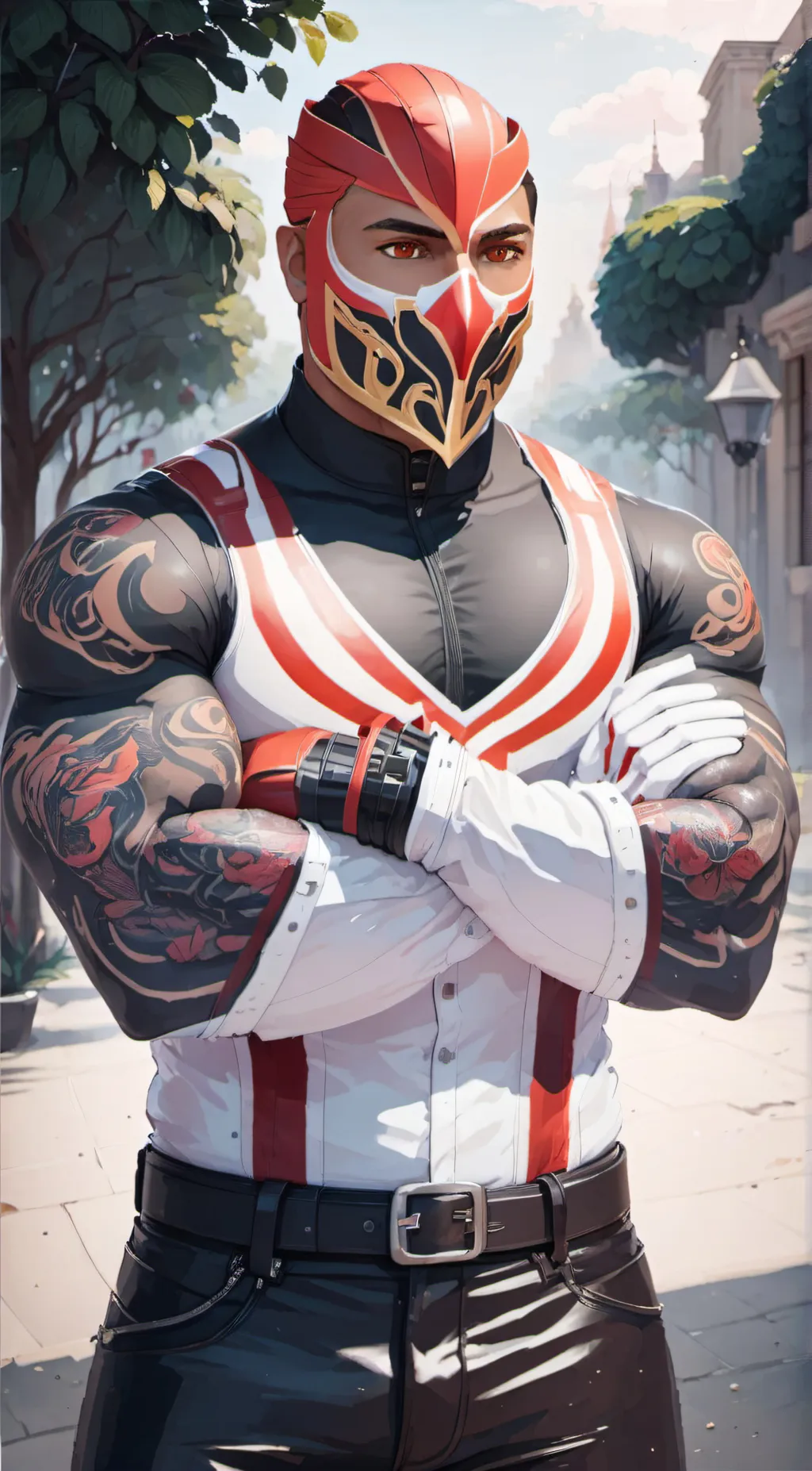 ai character: Donmilk mystero  background