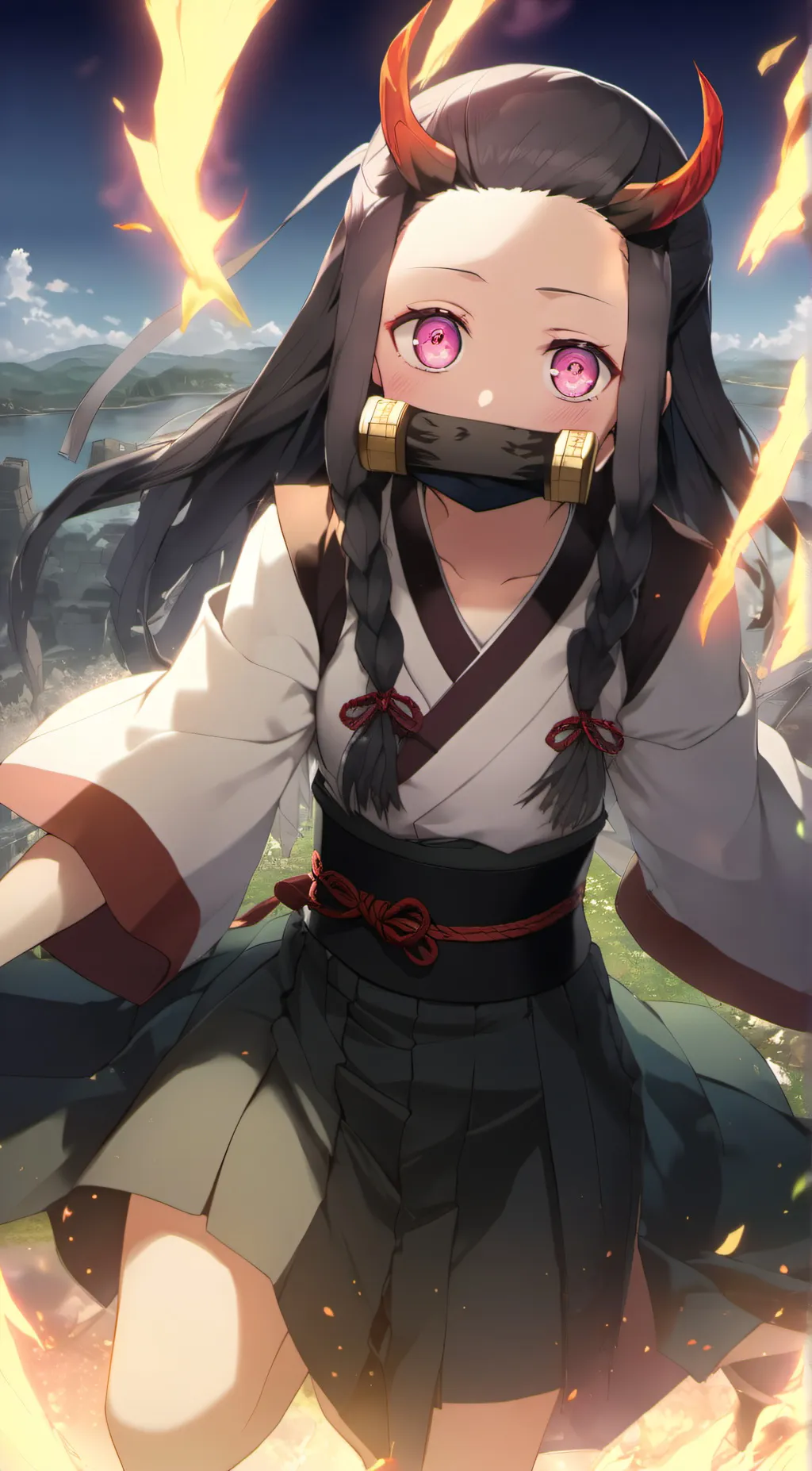 ai character: nezuko  background
