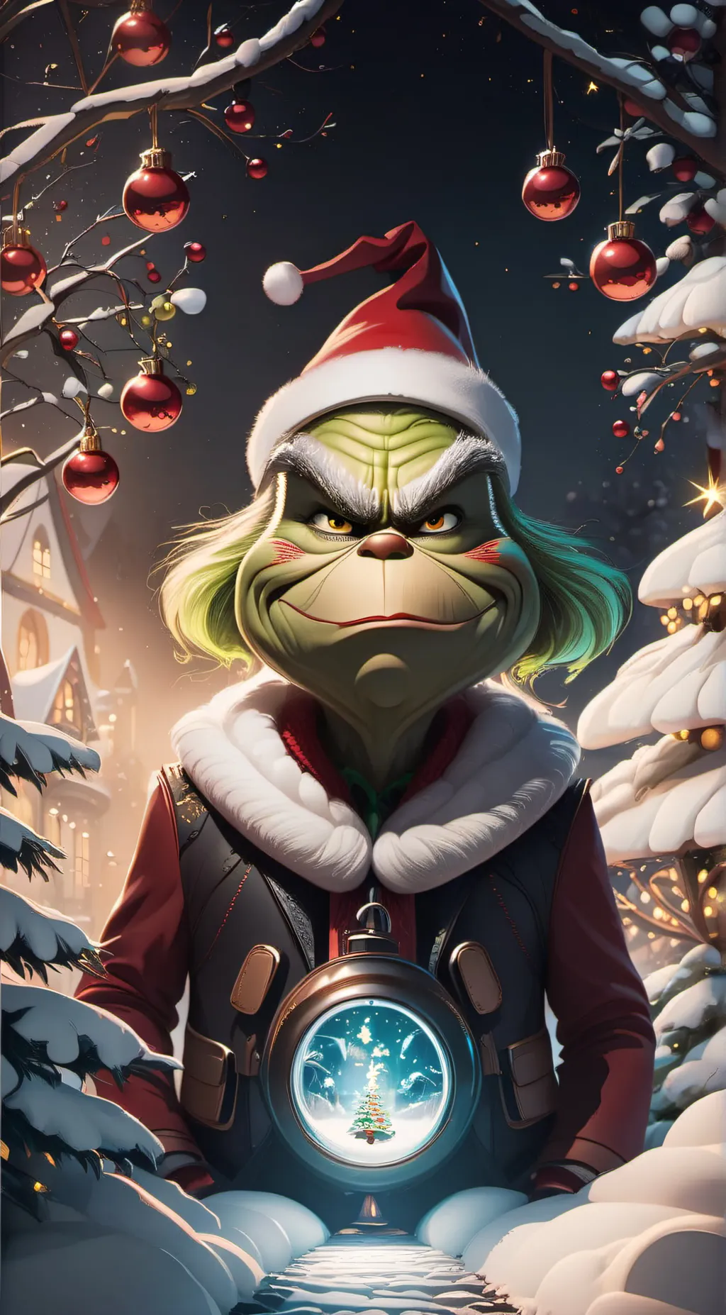 ai character: Grinch background