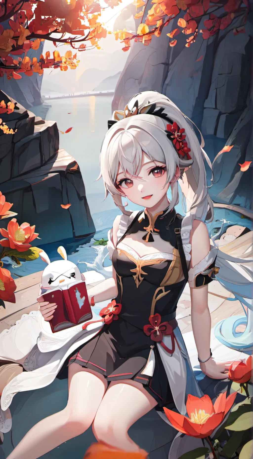 ai character: Amber background