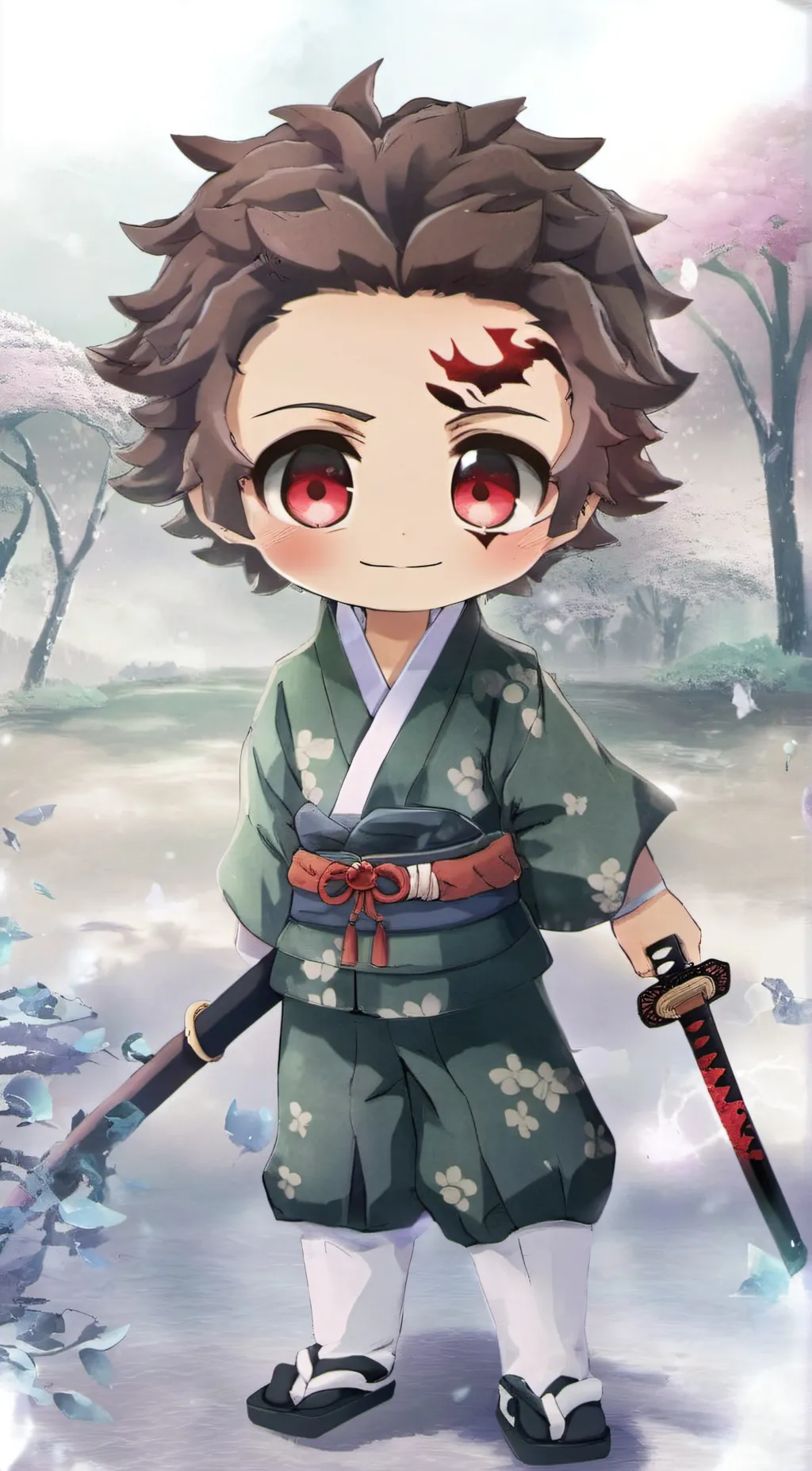ai character: tanjiro background