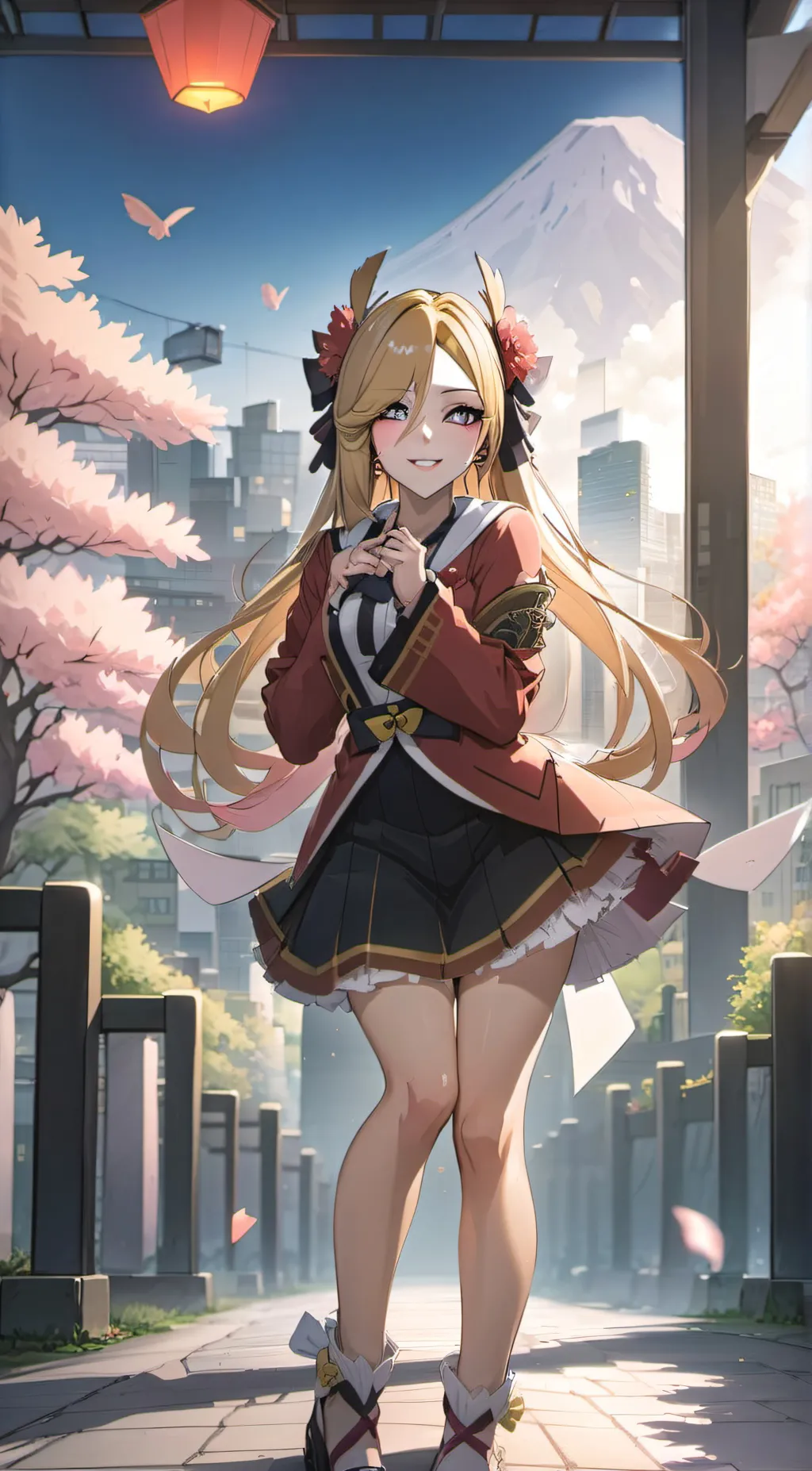 ai character: SÃKÜRÅ KŒMÏDÂ  background