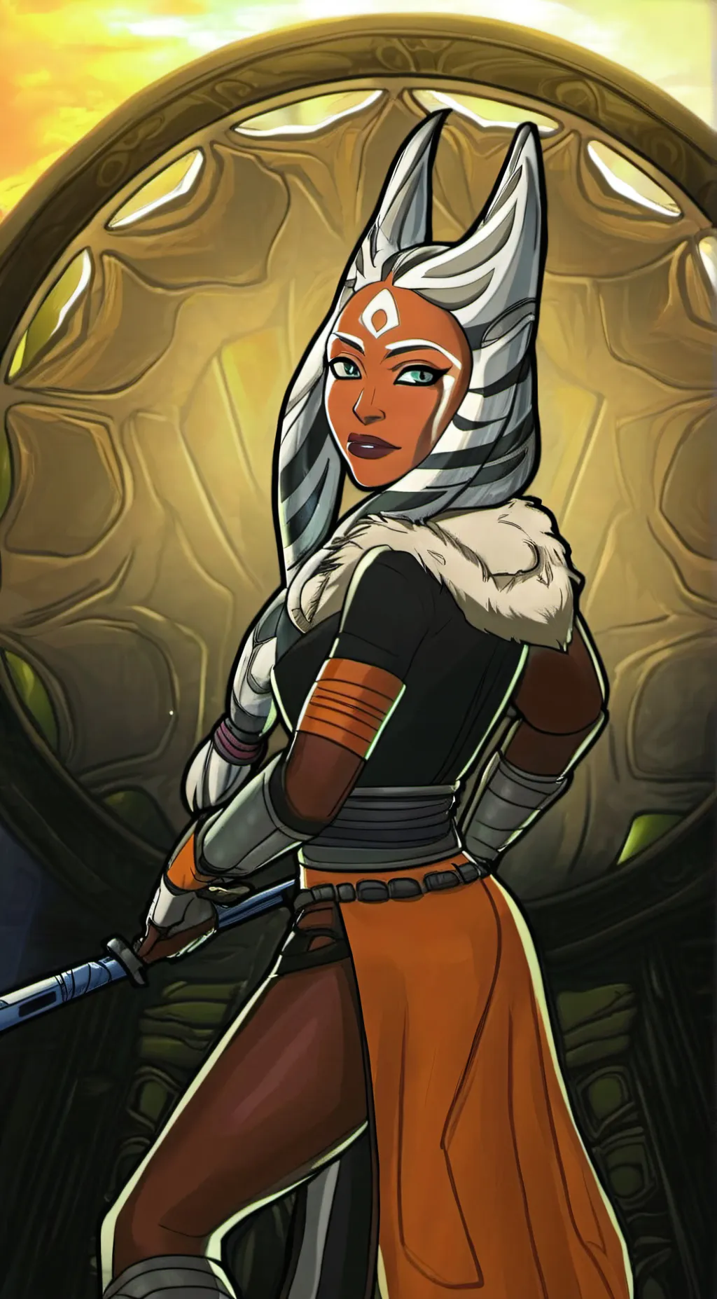 ai character: Ahshoka tano background
