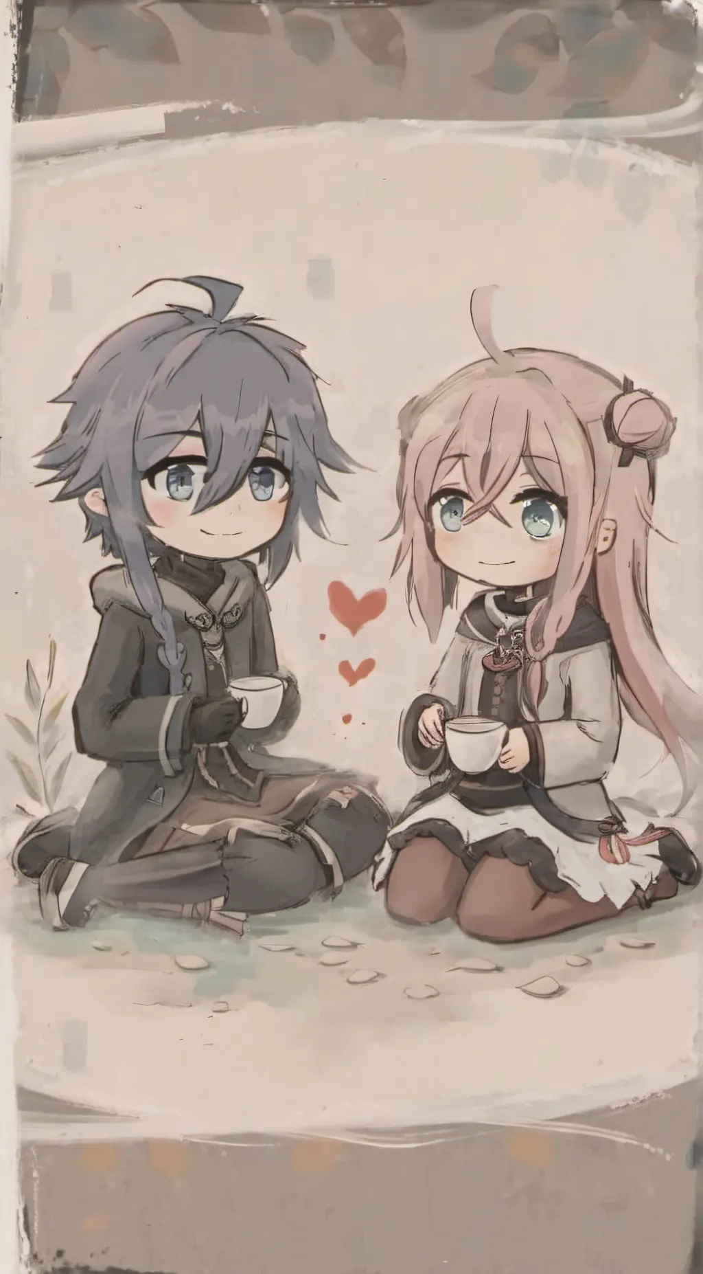 ai character: •Starie & moonie•  background