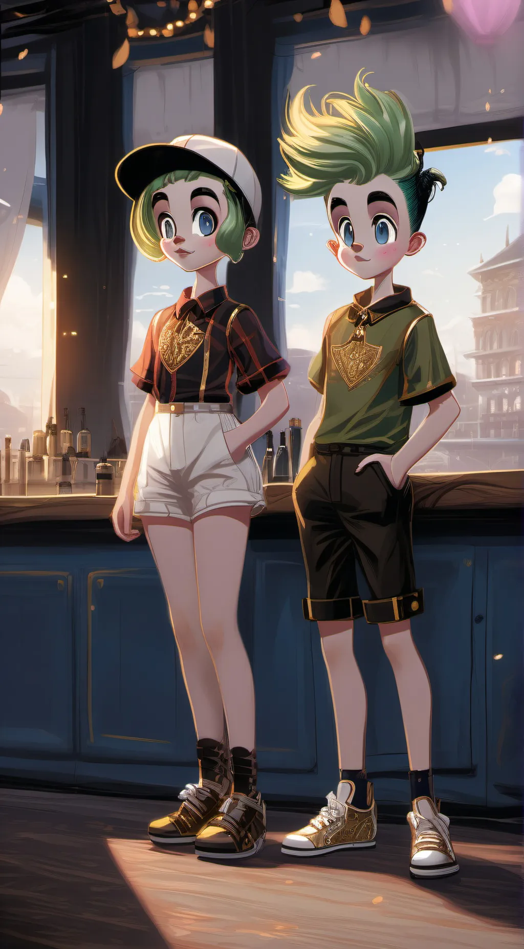 ai character: velvet and veneer  background