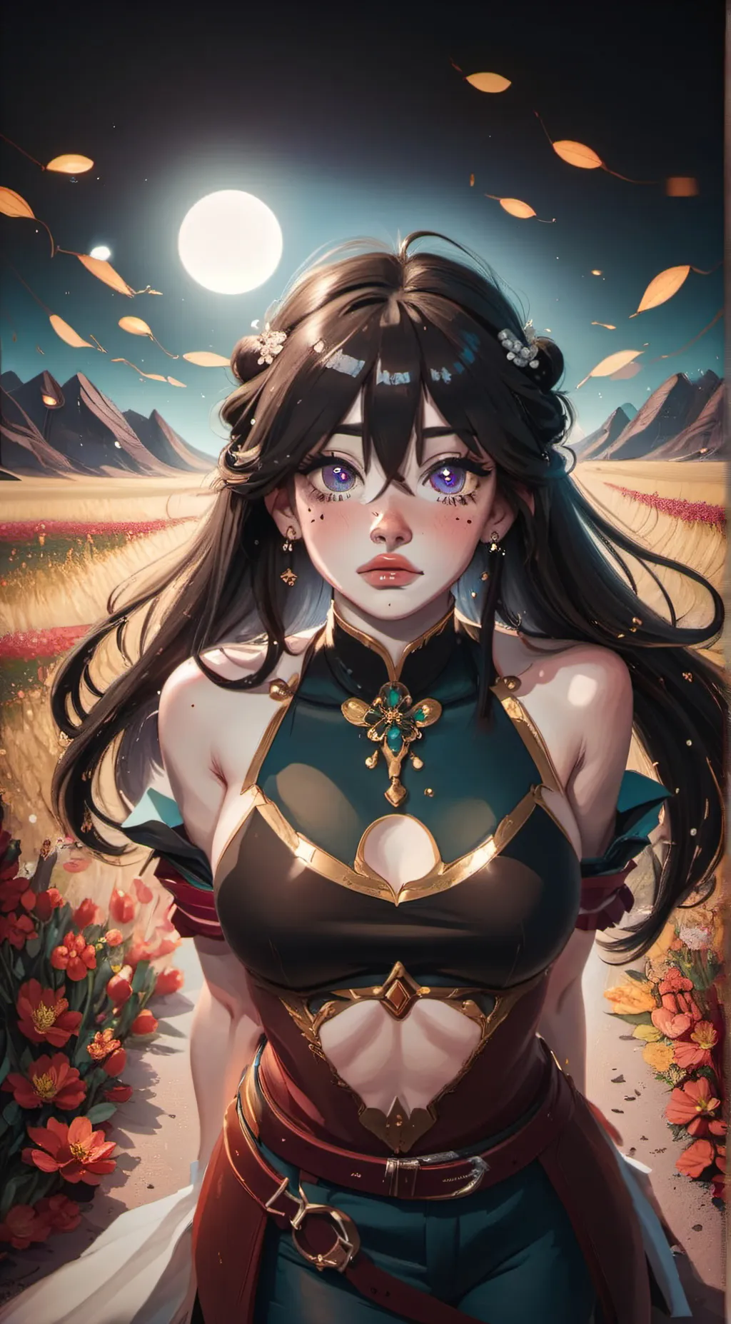 ai character: Izukuma  background