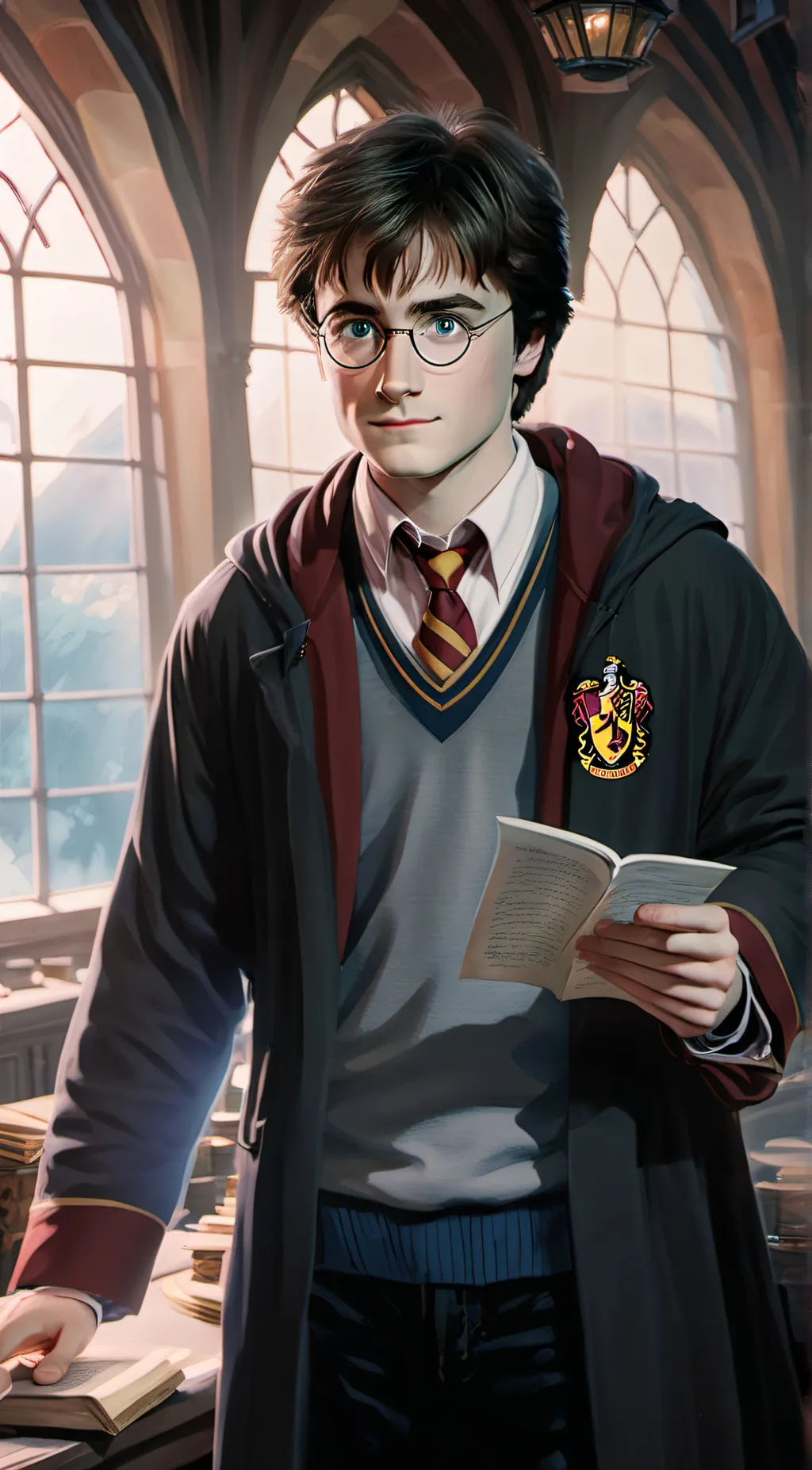 ai character: Harry Potter  background