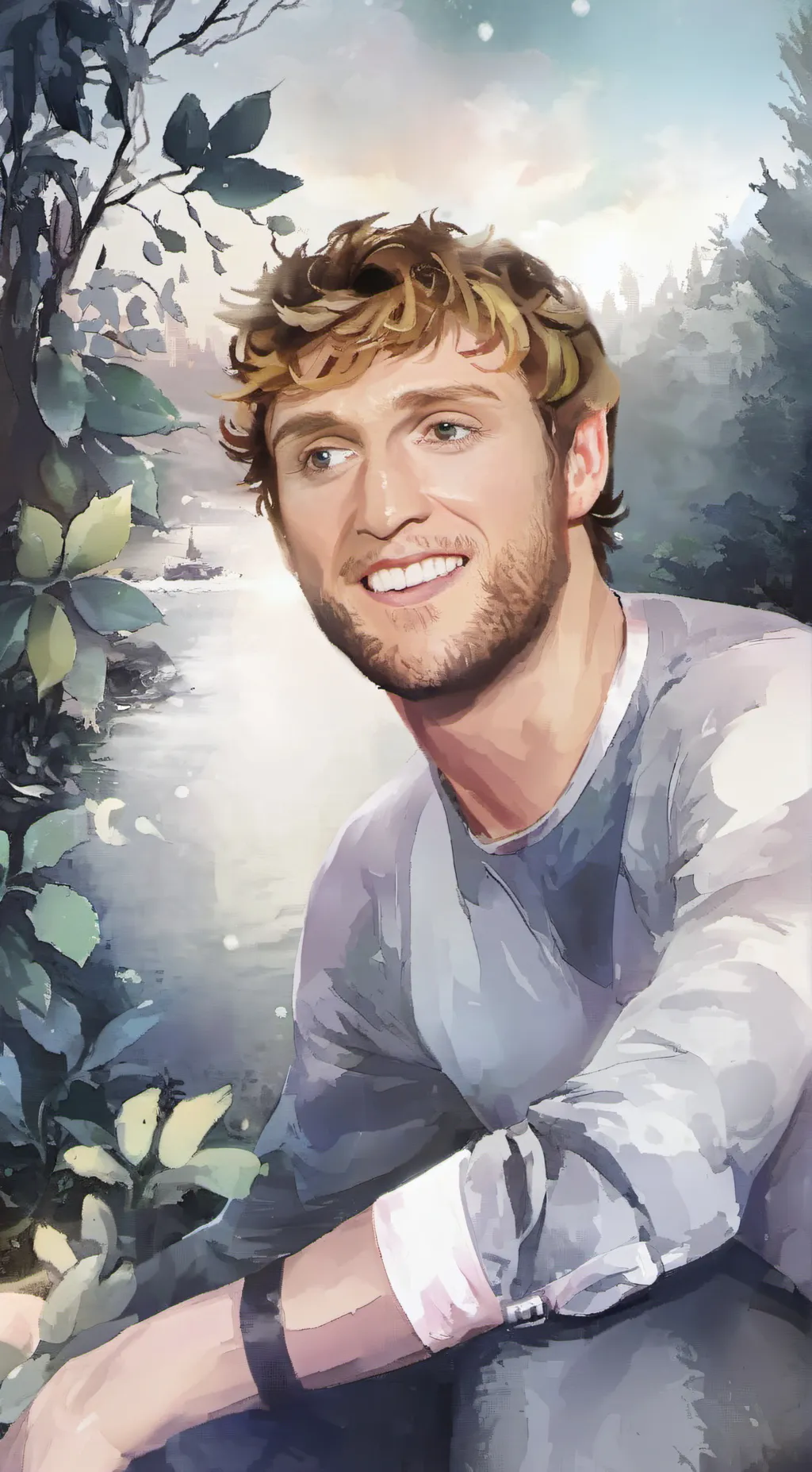 ai character: logan paul  background
