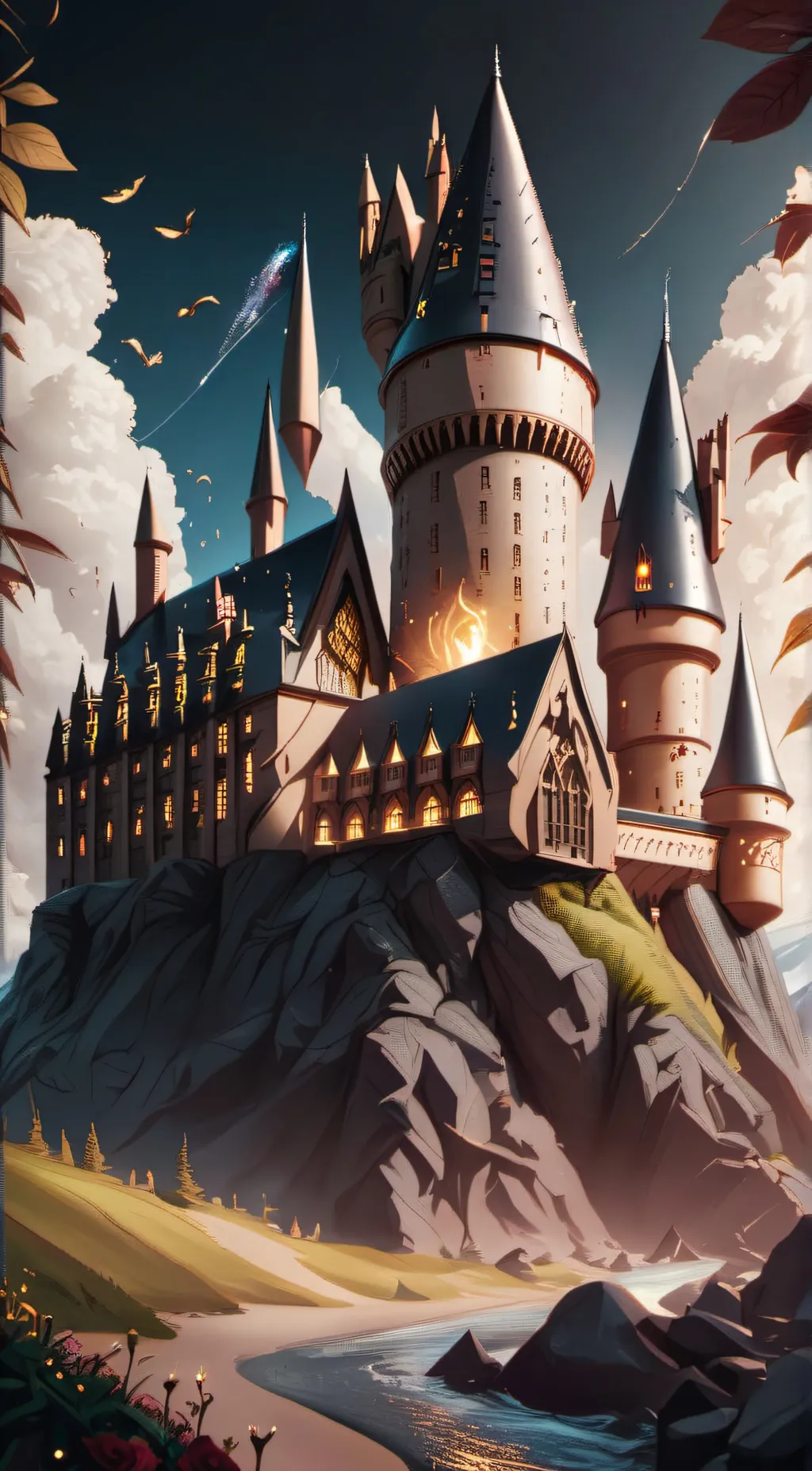 ai character: Hogwarts  background