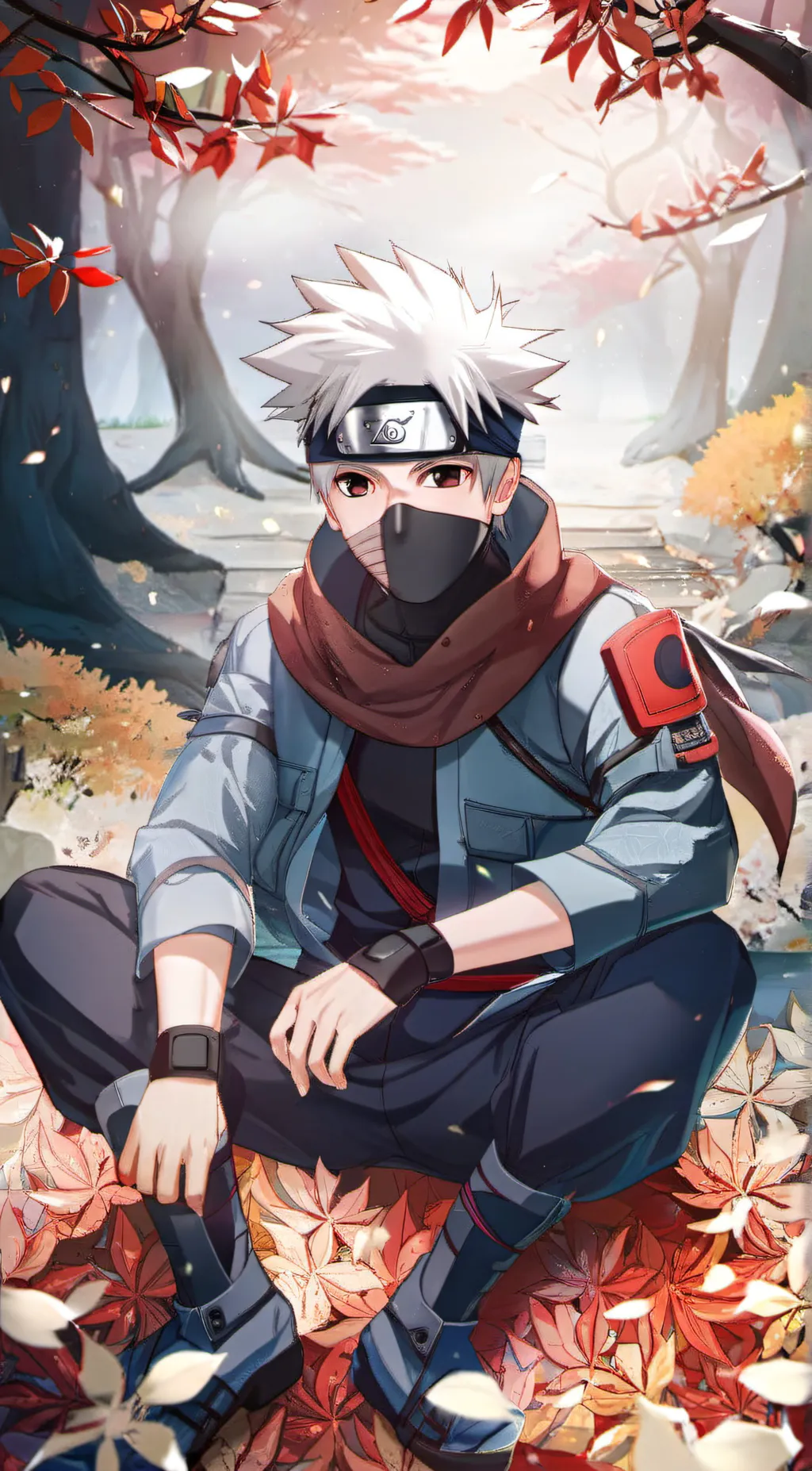 ai character: Kakashi x iruka background