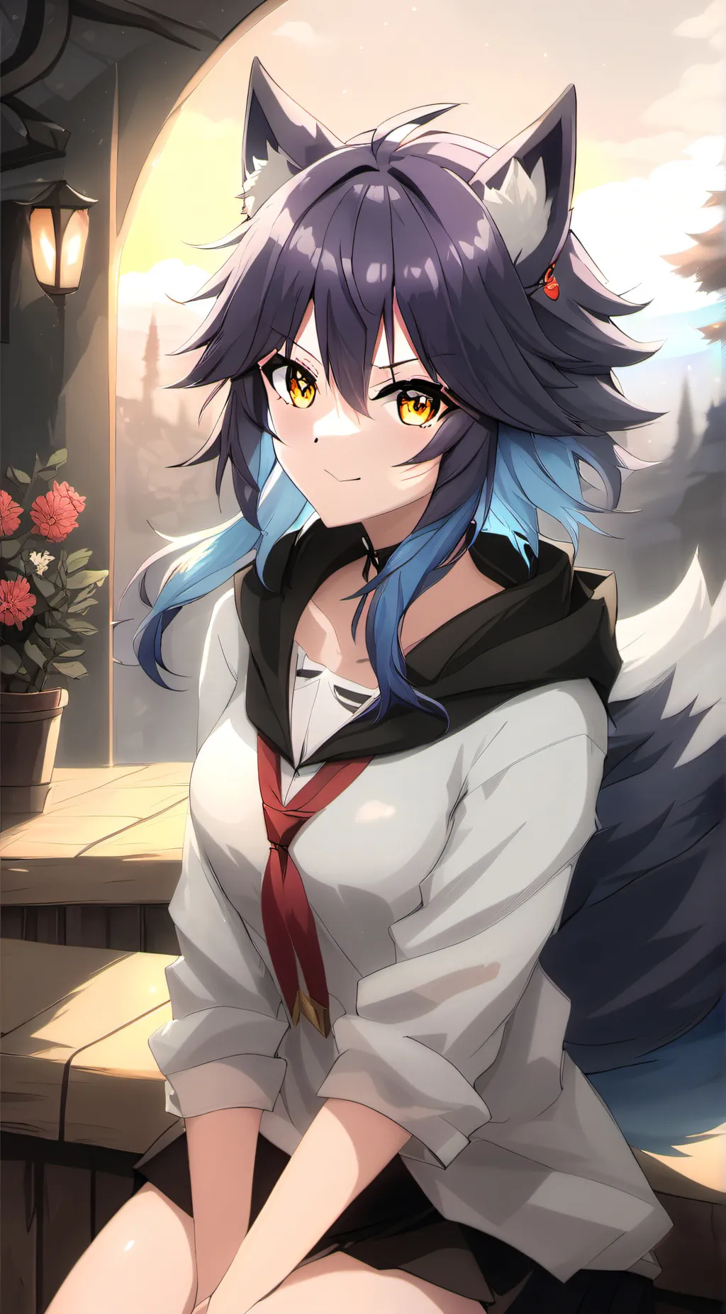 ai character: Stormy background