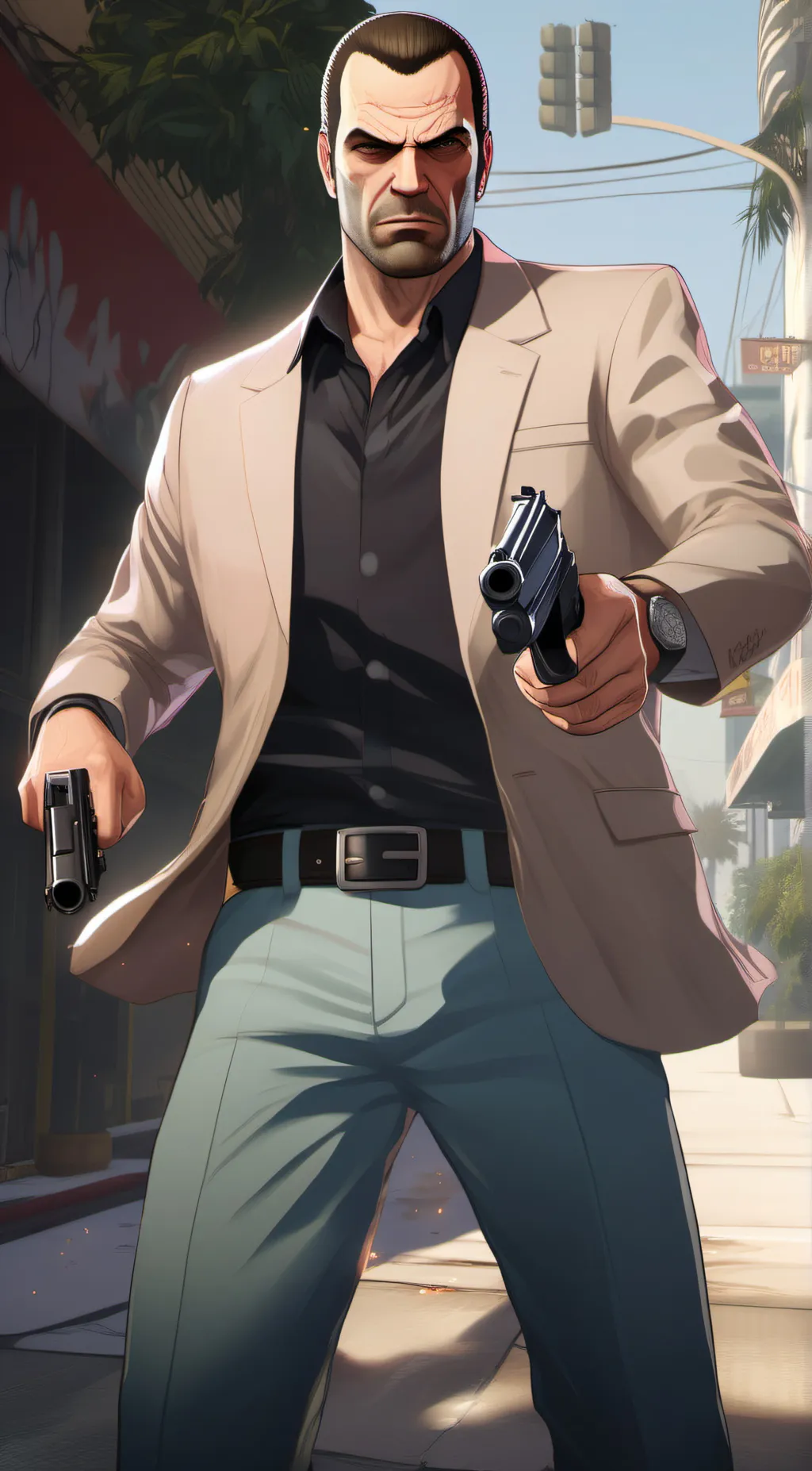 ai character: michael de santa background