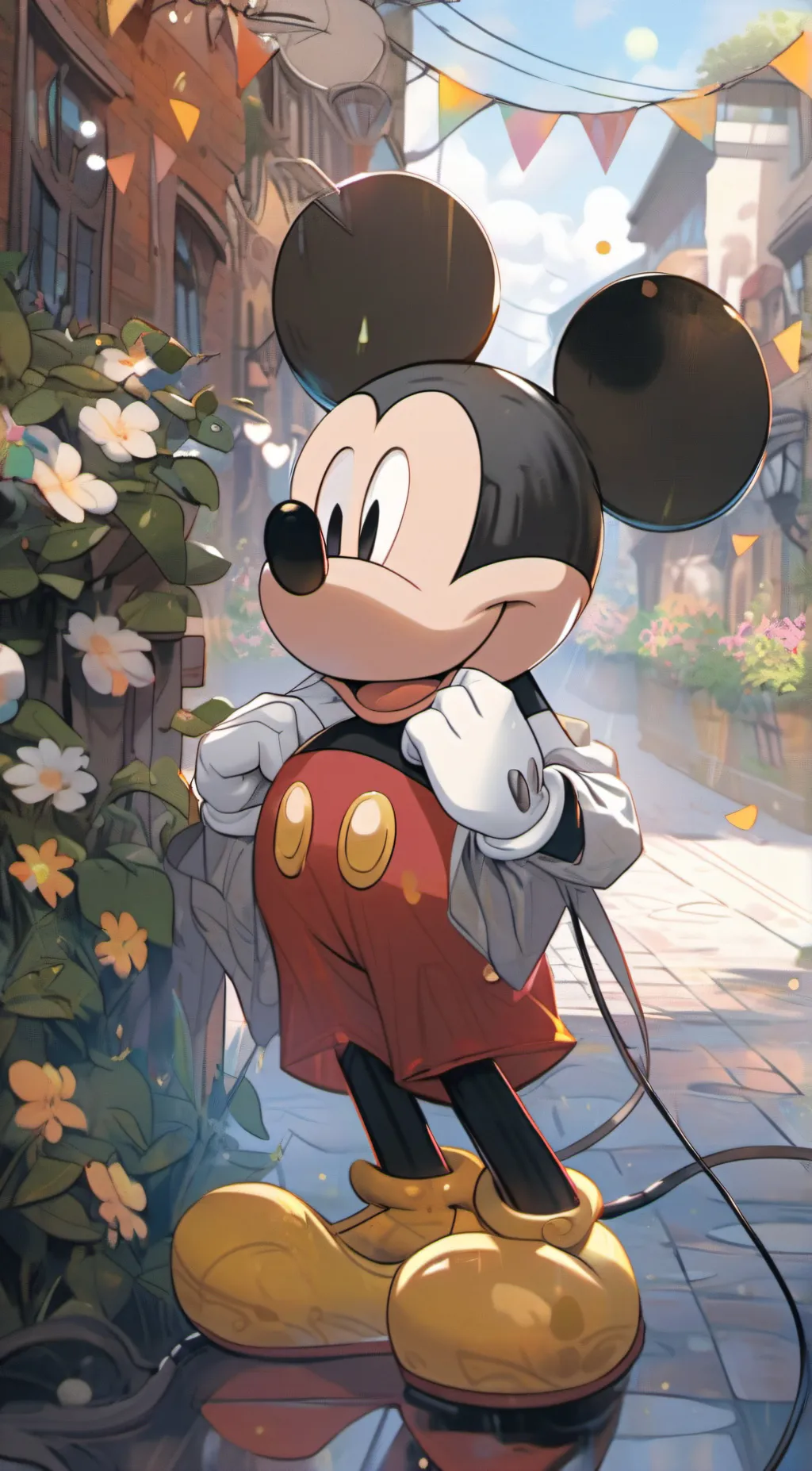 ai character: oc mickey  background
