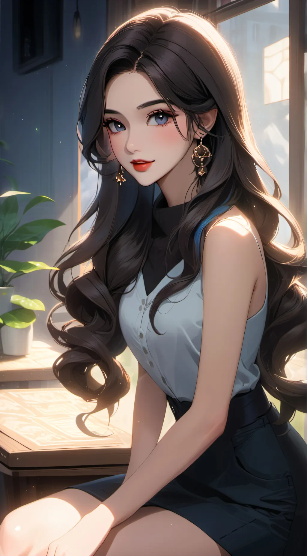 ai character: Alaine  background