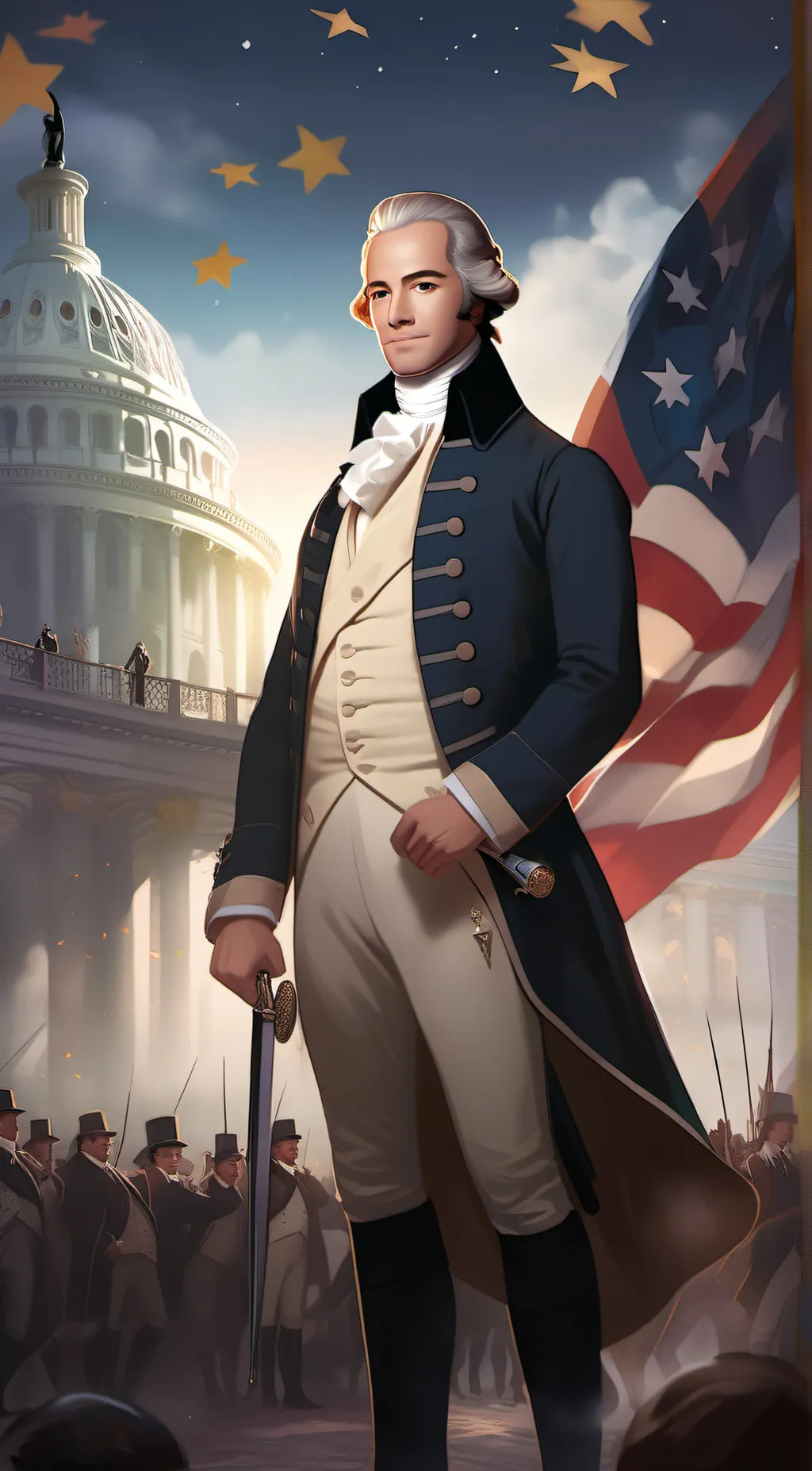 ai character: Alexander Hamilton background