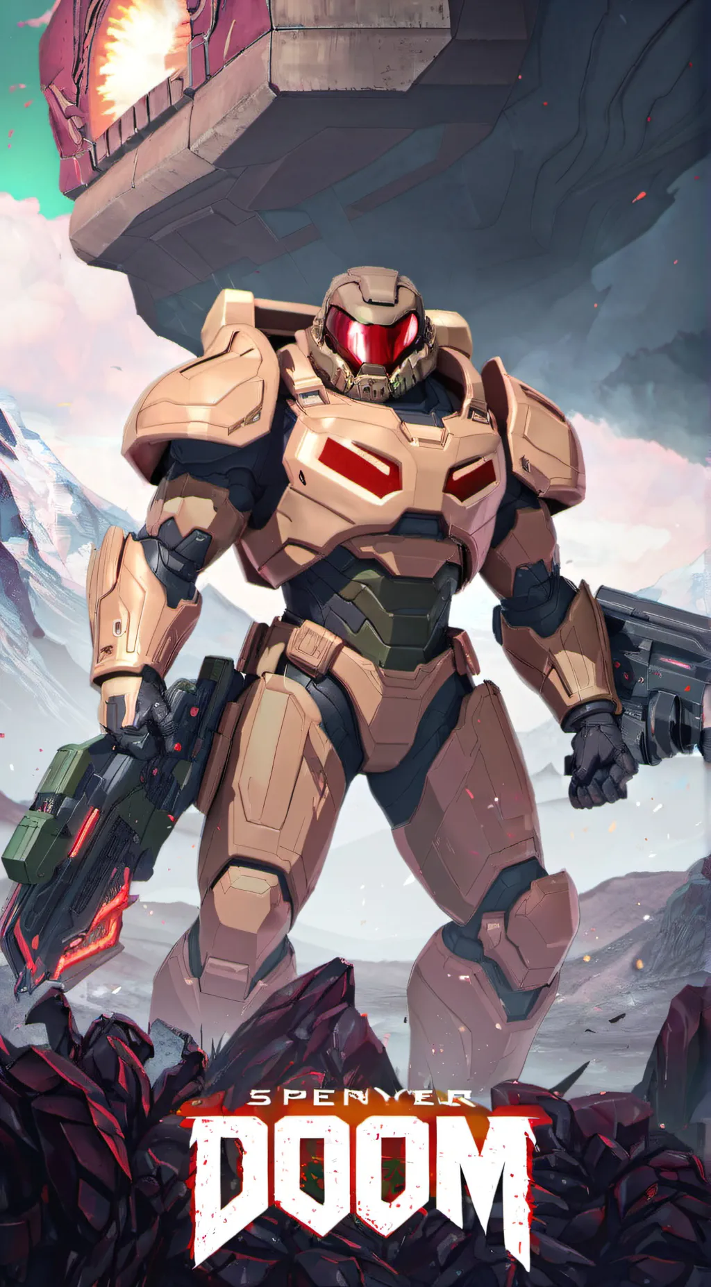 ai character: doom guy background