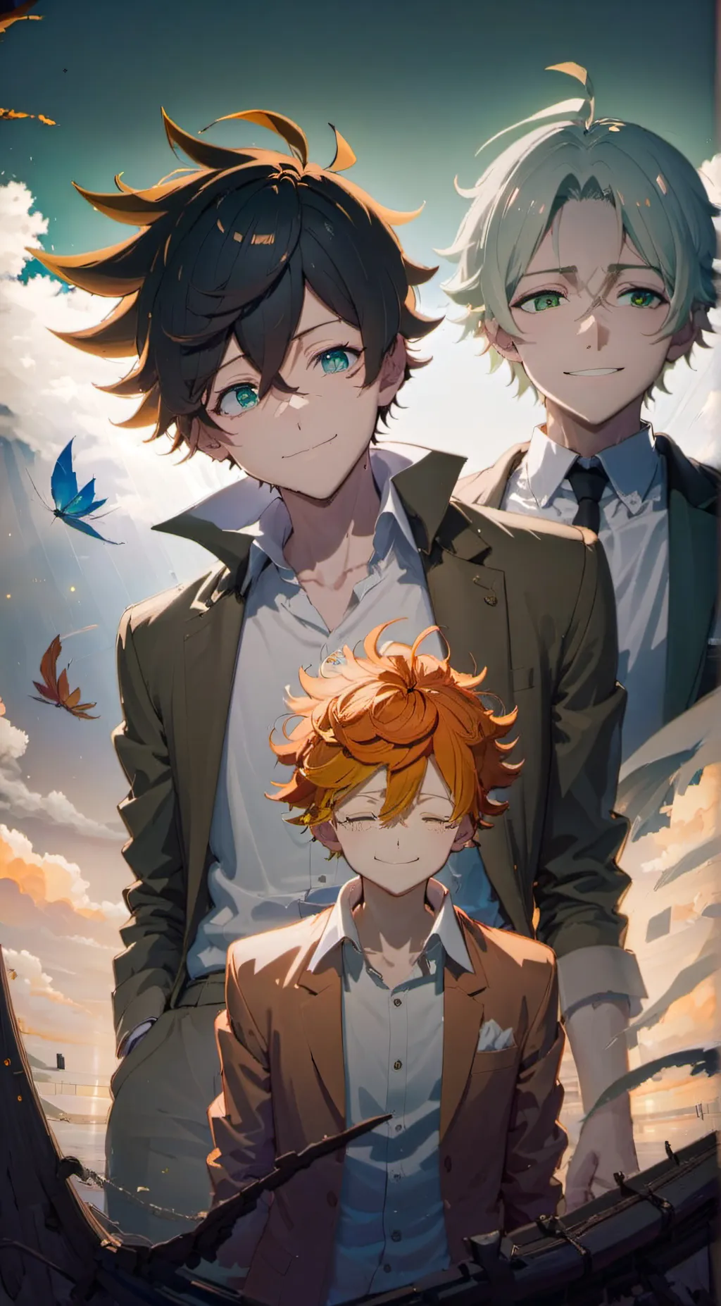 ai character: Emma, Ray, Norman background