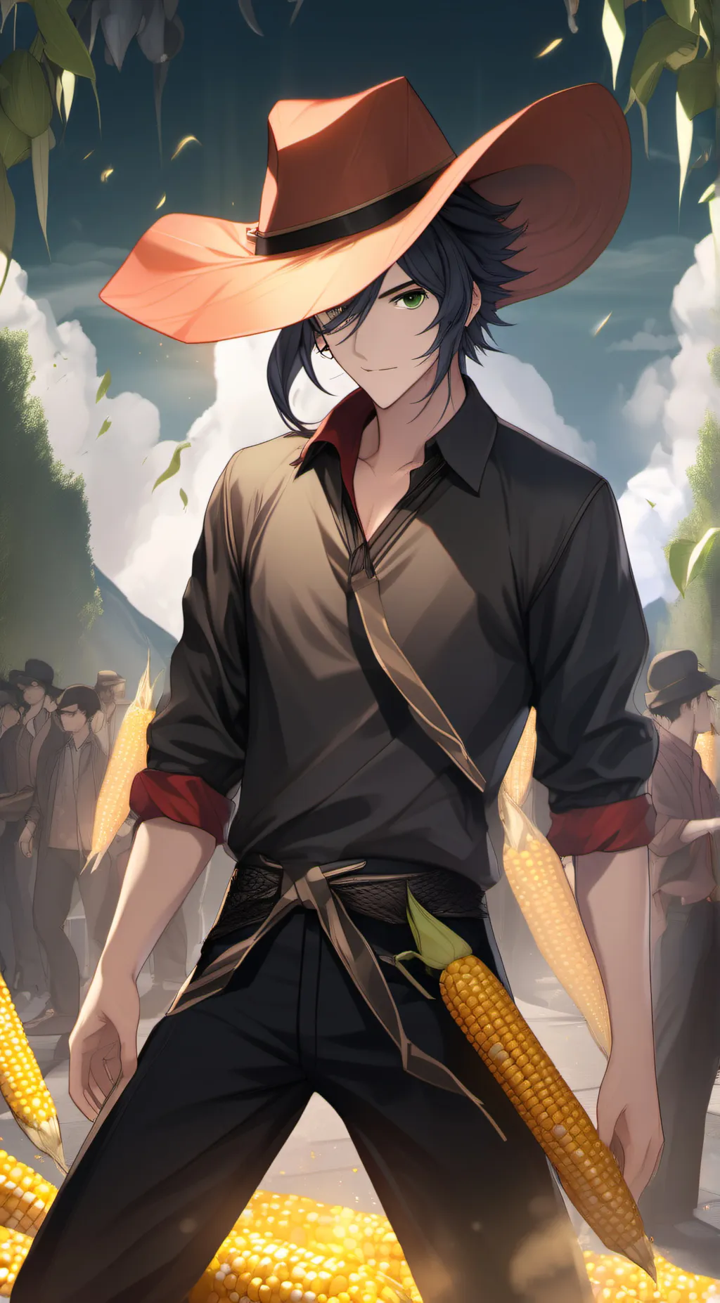 ai character: 3D bambi  background