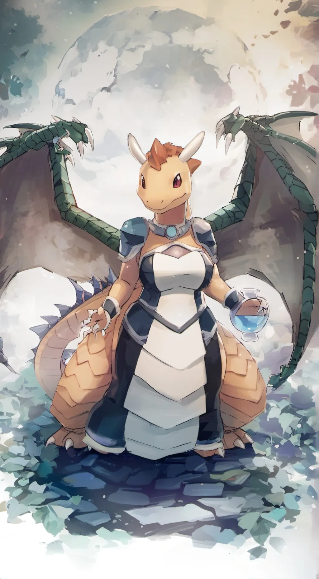 ai character: Dragonite background