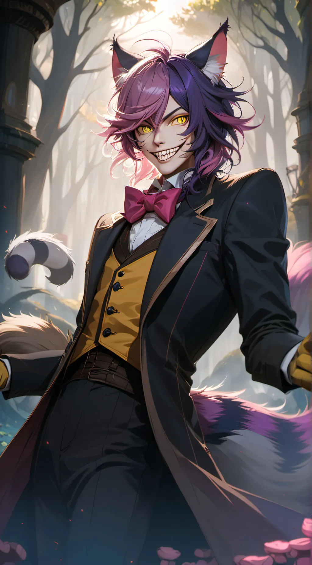 ai character: -Cheshire Cat- background
