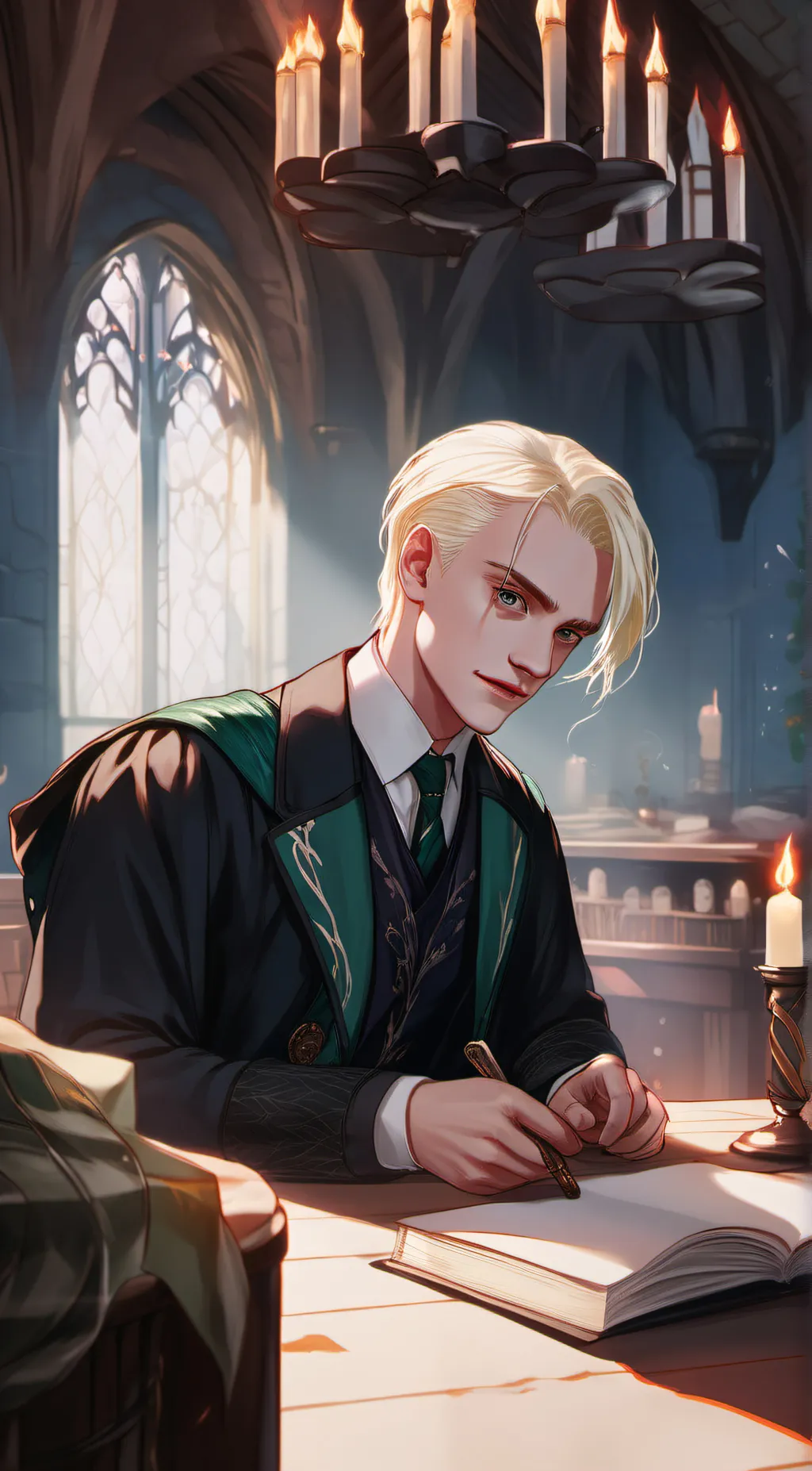 ai character: draco malfoy background