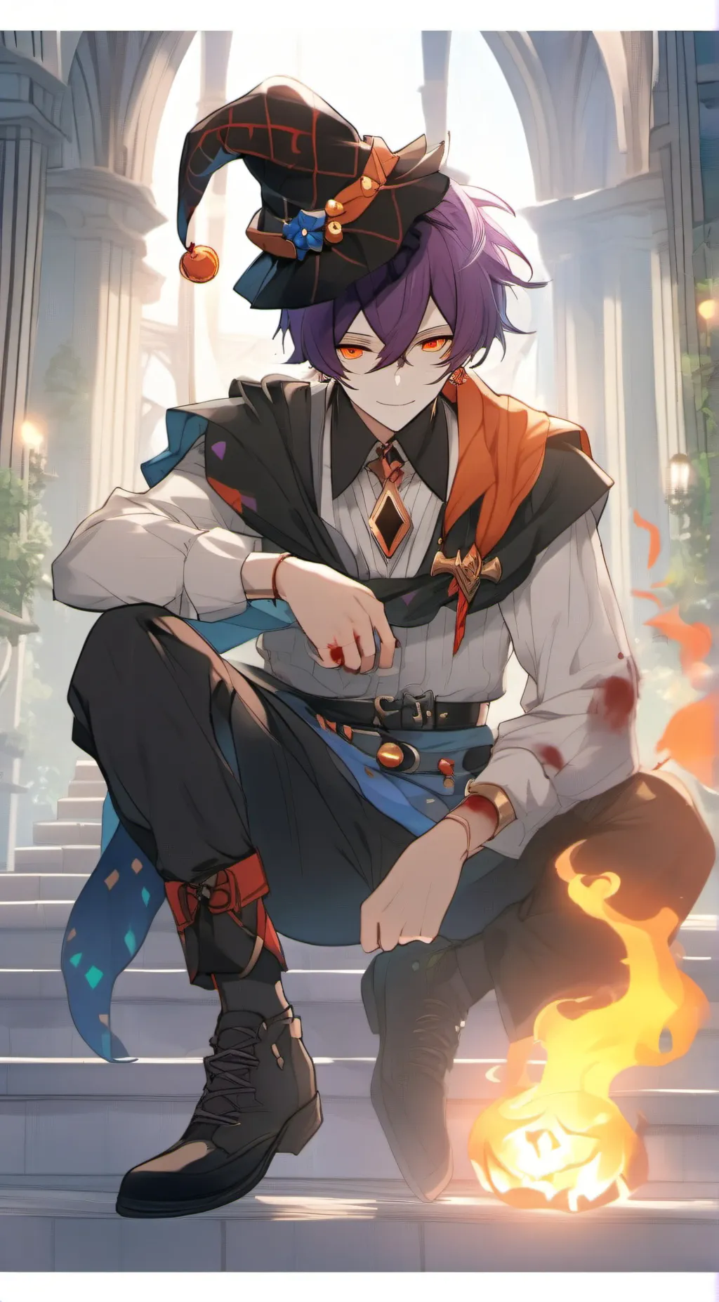 ai character:  glitch  background