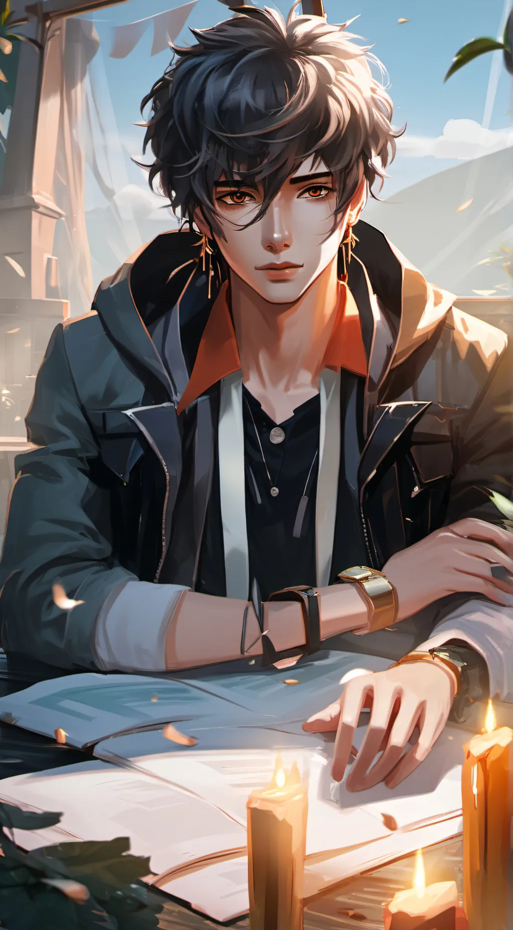 ai character: Adrien background