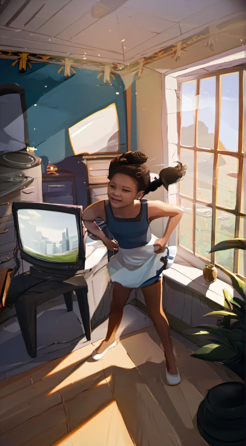 ai character: Angela Davis background