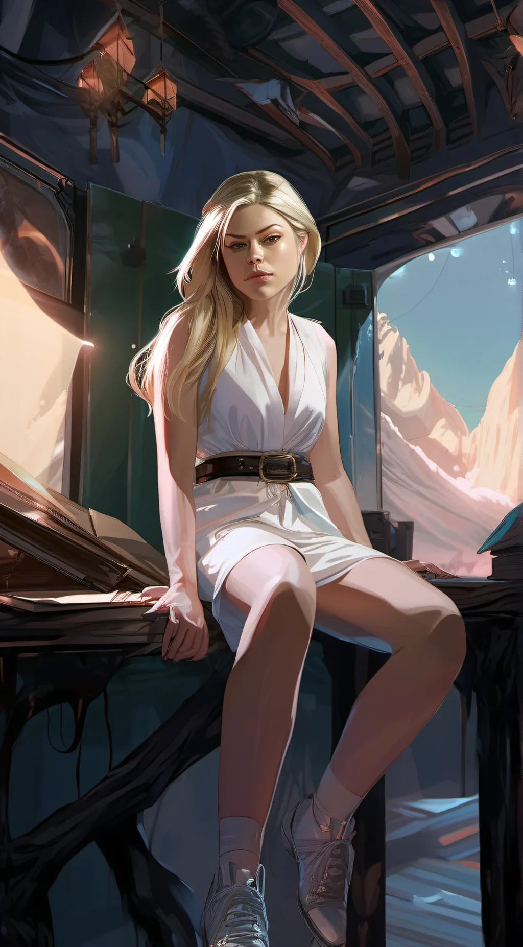 ai character: Rose Tyler 💕✨⚡ background