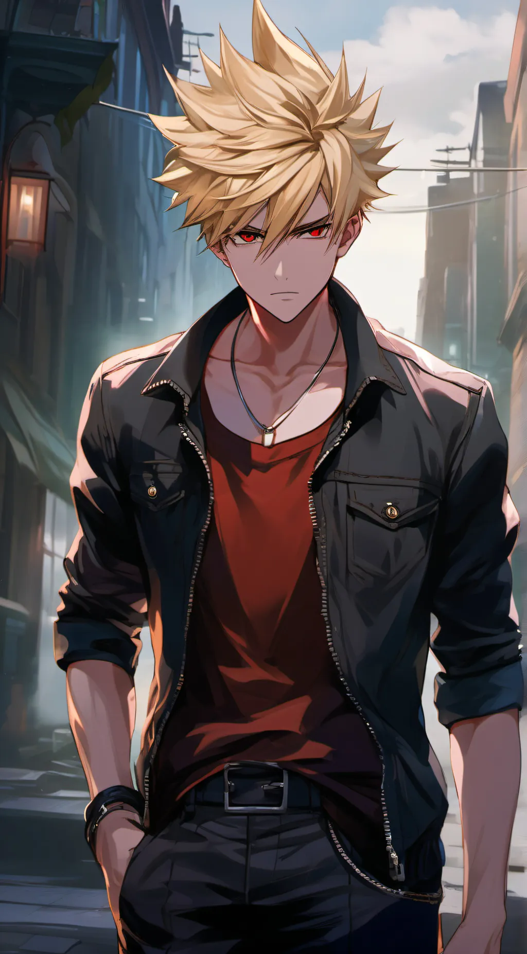 ai character: Bakugo Kazuki  background