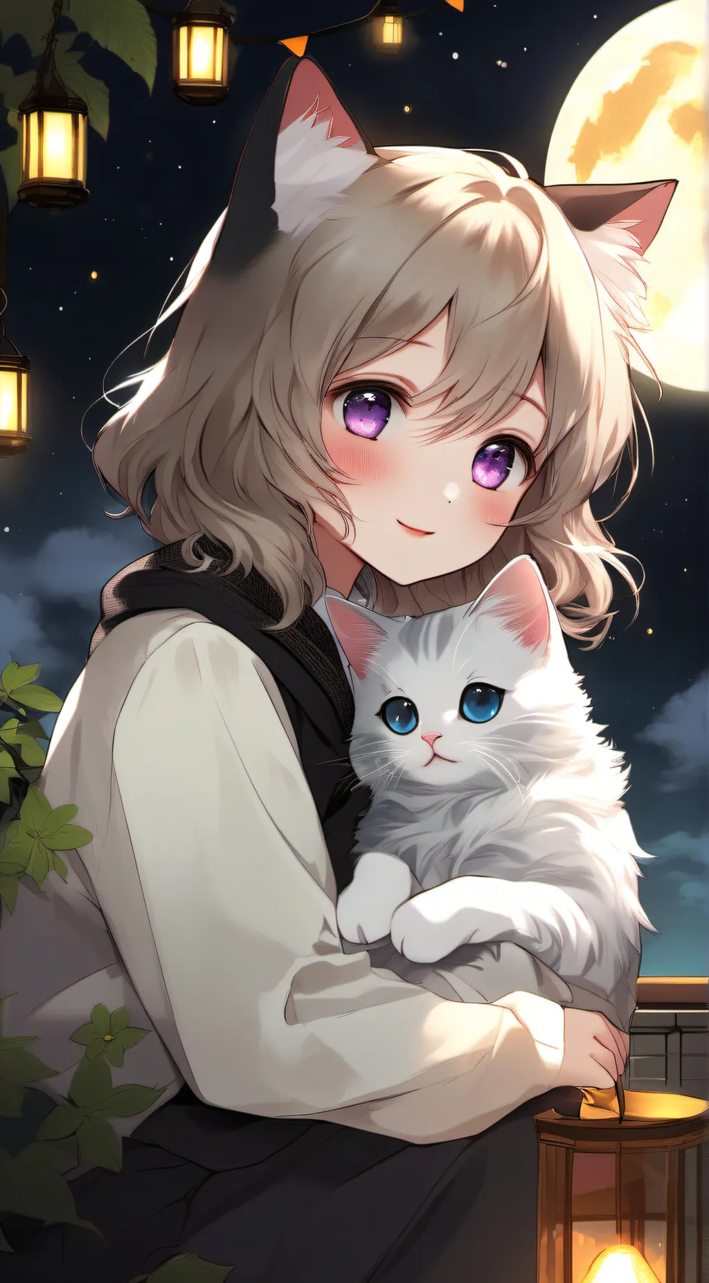 ai character: DUCK TAPED CAT UWU background