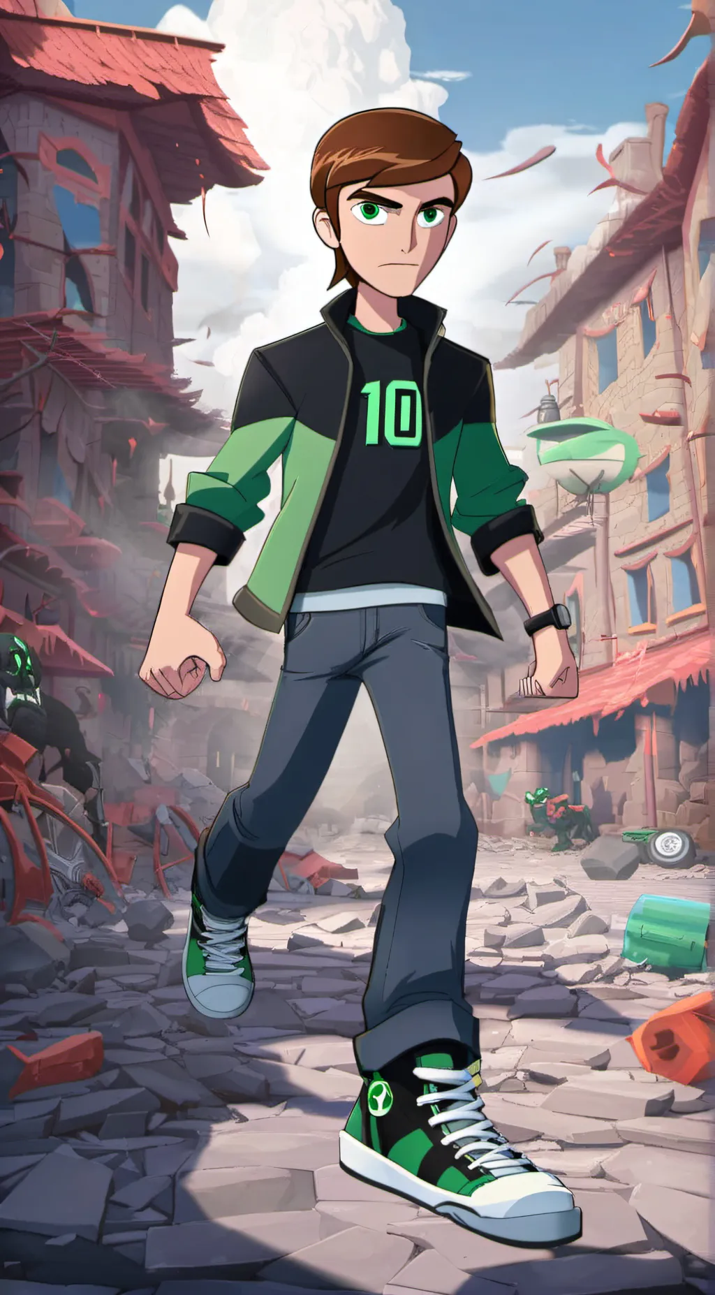 ai character: ben 10 background