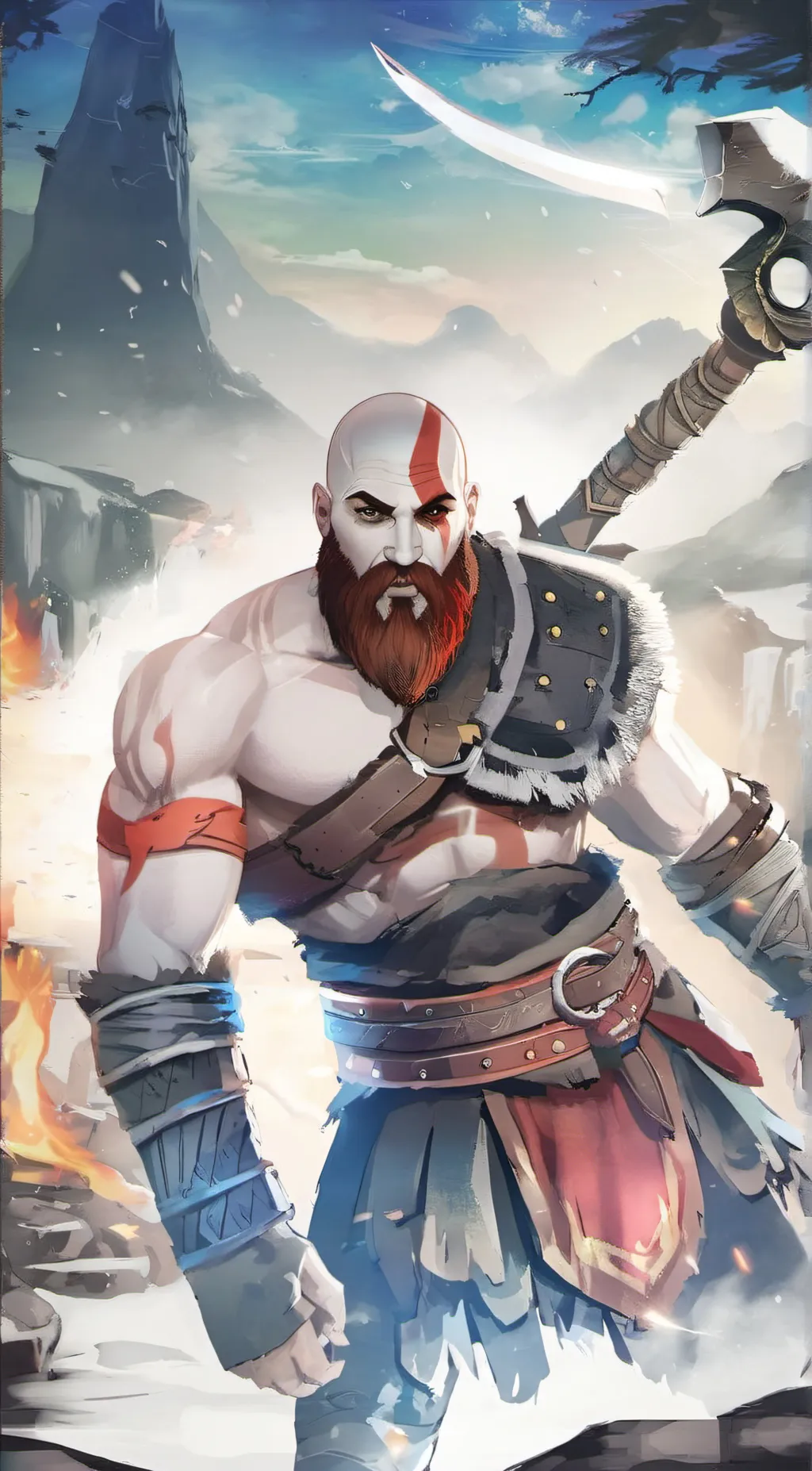 ai character: kratos background