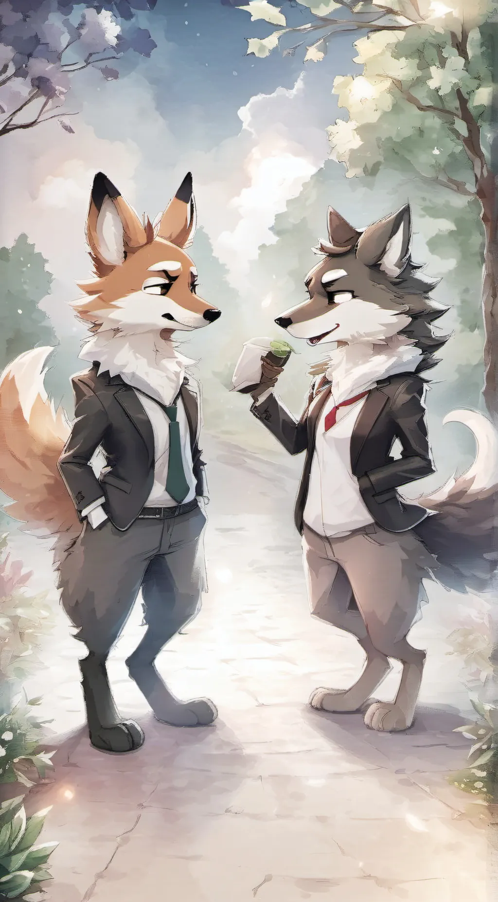 ai character: 2 gents fair chat background