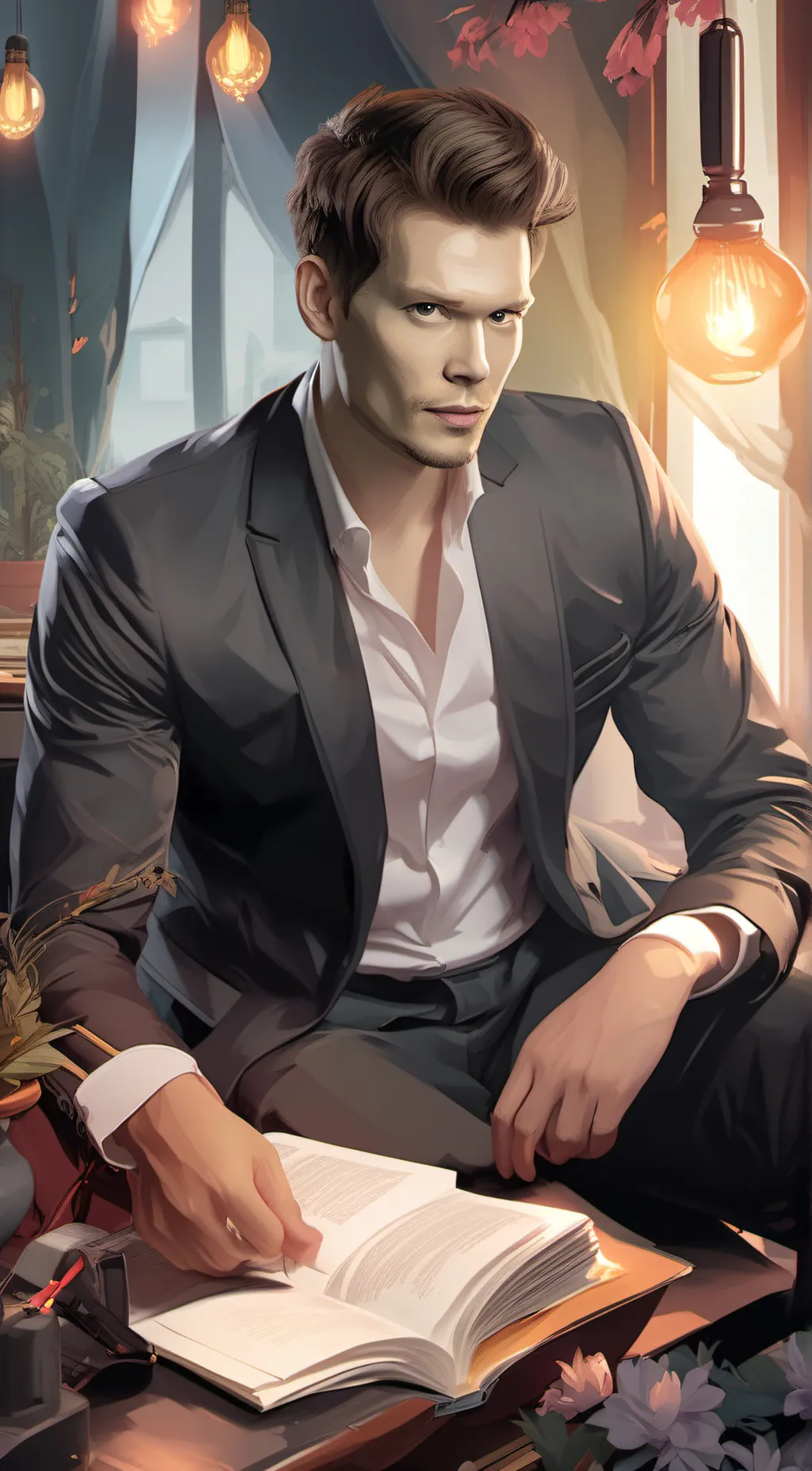 ai character: Klaus Mikkelsen  background