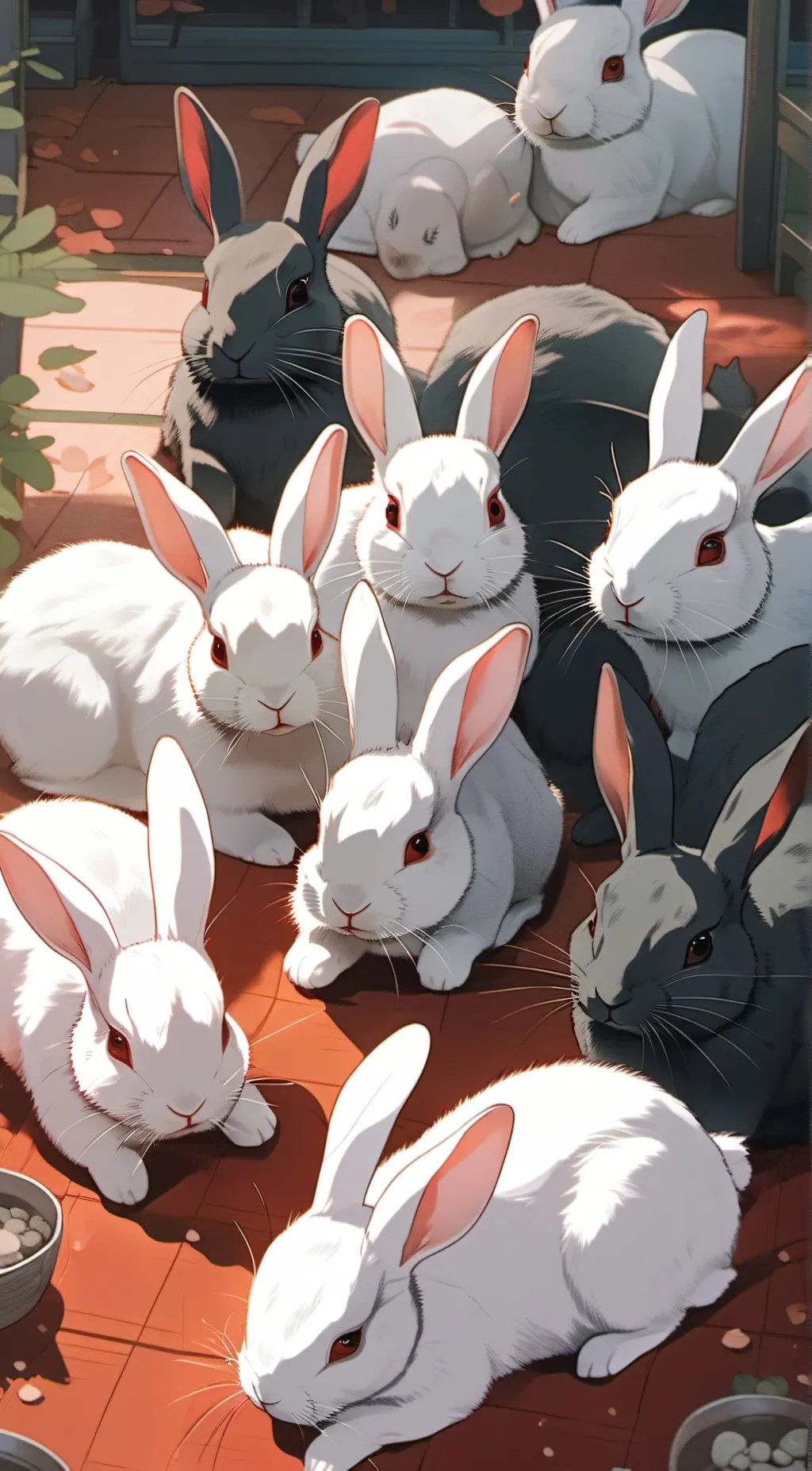 ai character: bunnies background