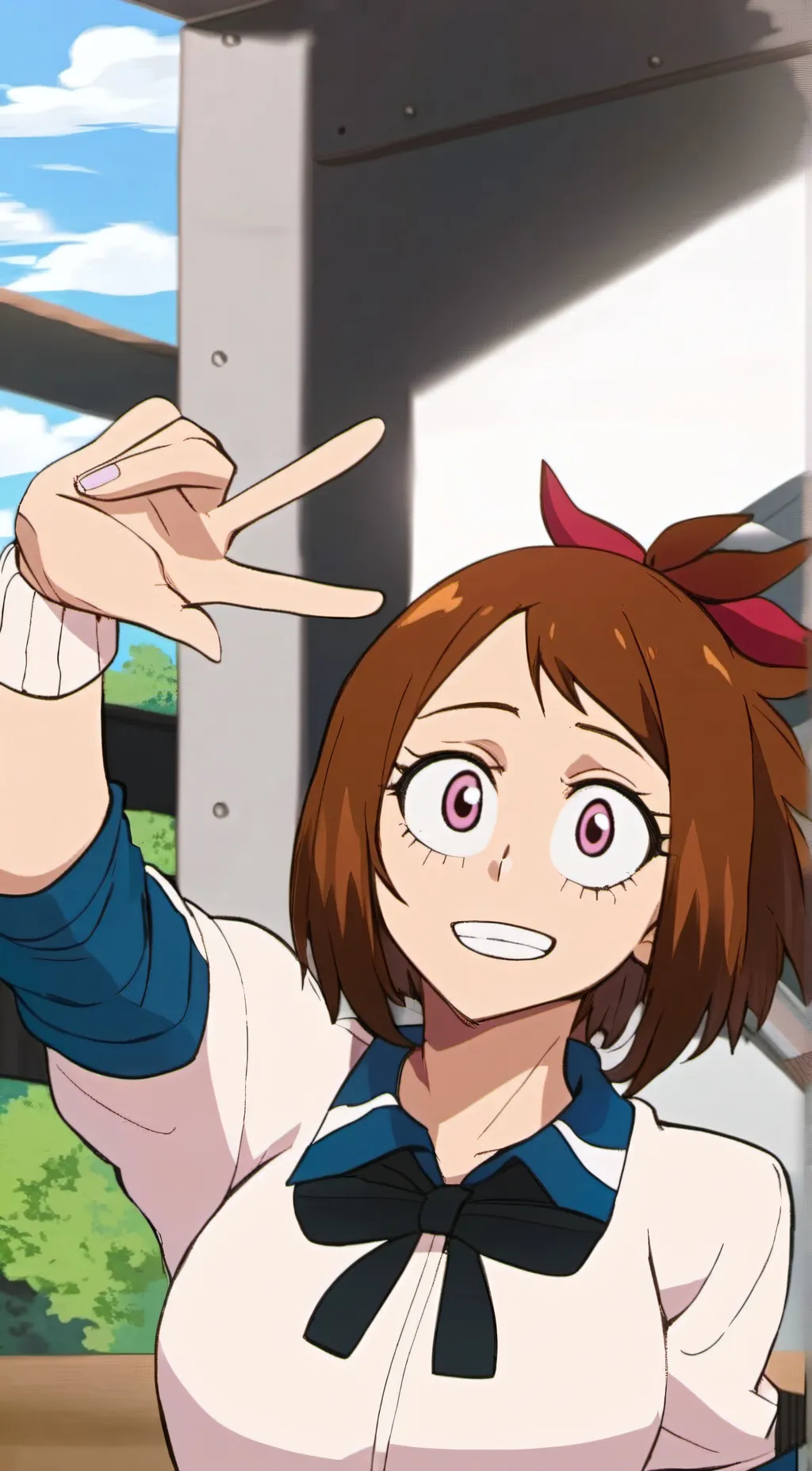 ai character: ochaco uraraka background